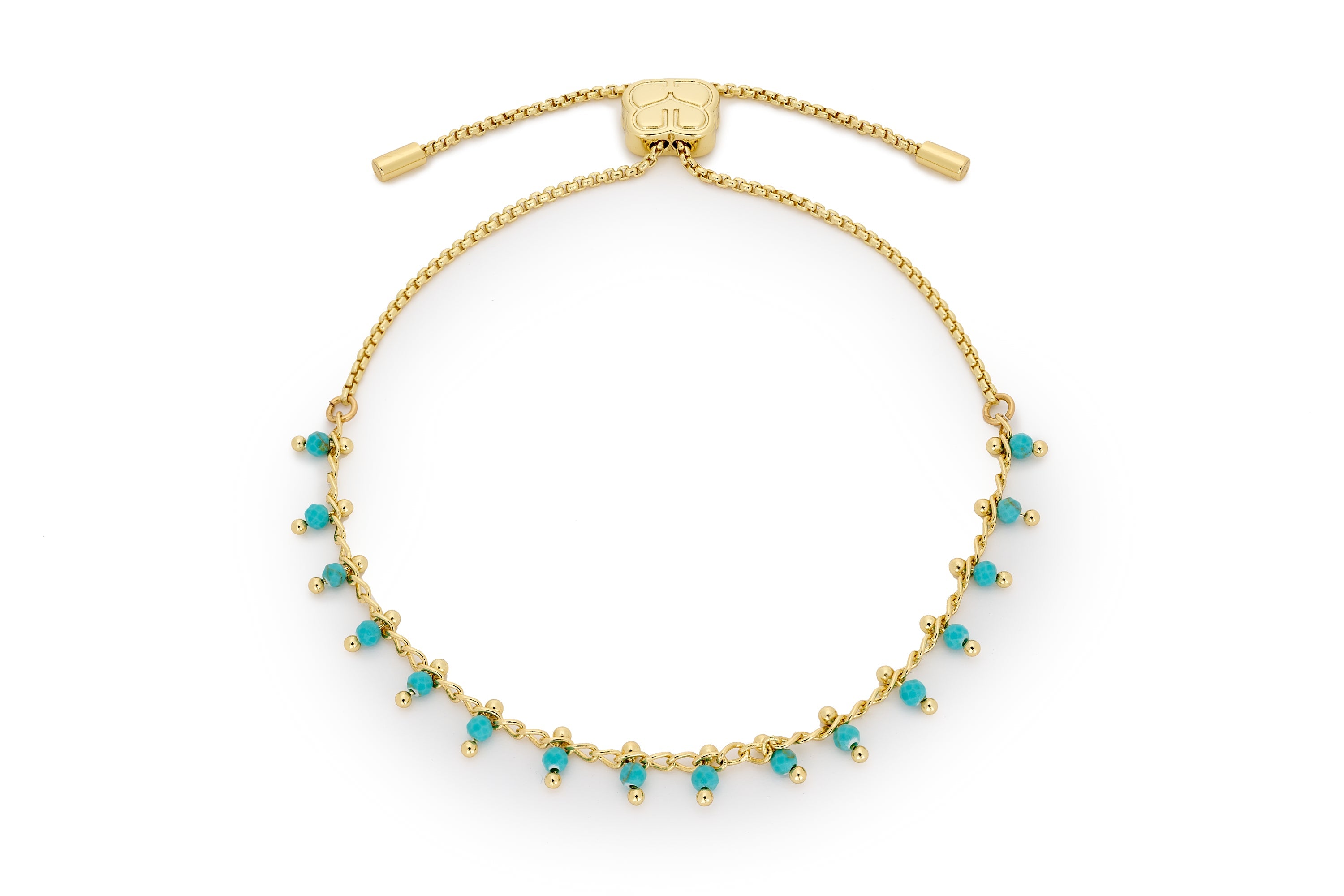 Aloha Turquoise Gold Bracelet - Boho Betty