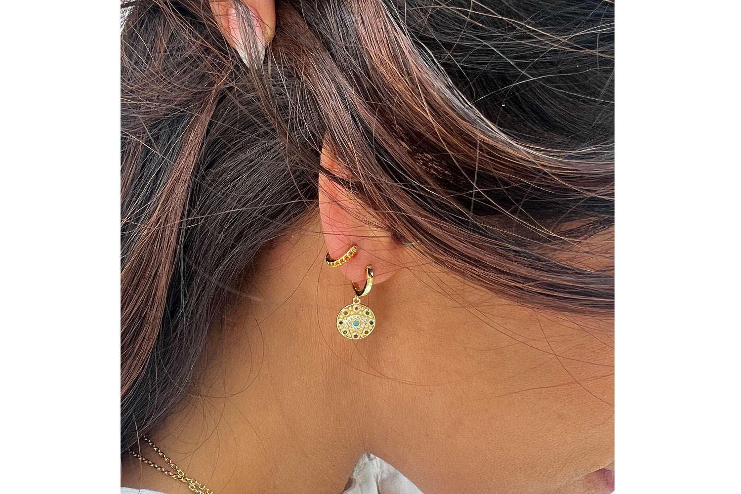 Bramble Gold Hoop Earrings - Boho Betty