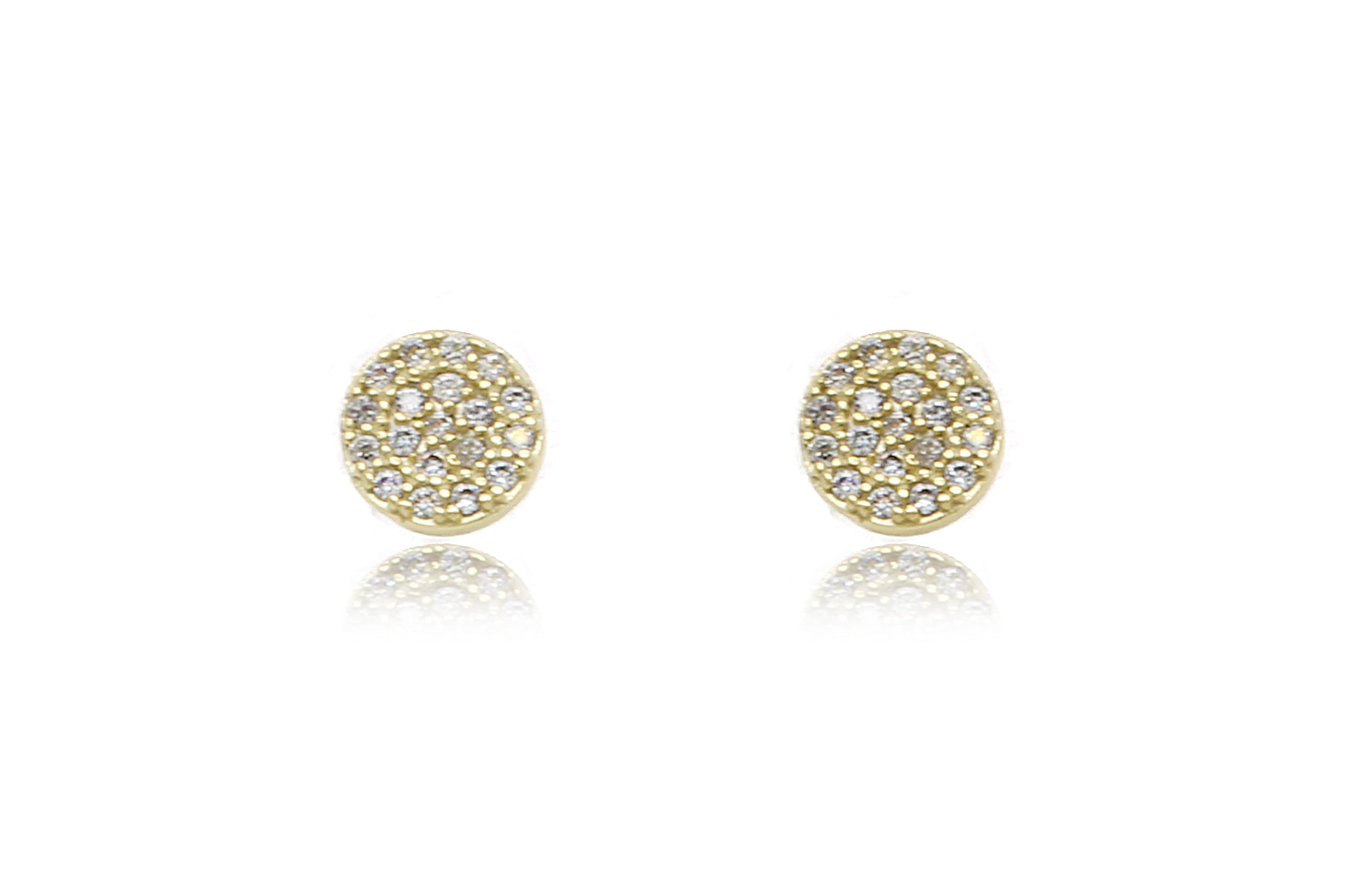 Ranaut Clear CZ Gold Stud Earrings - Boho Betty