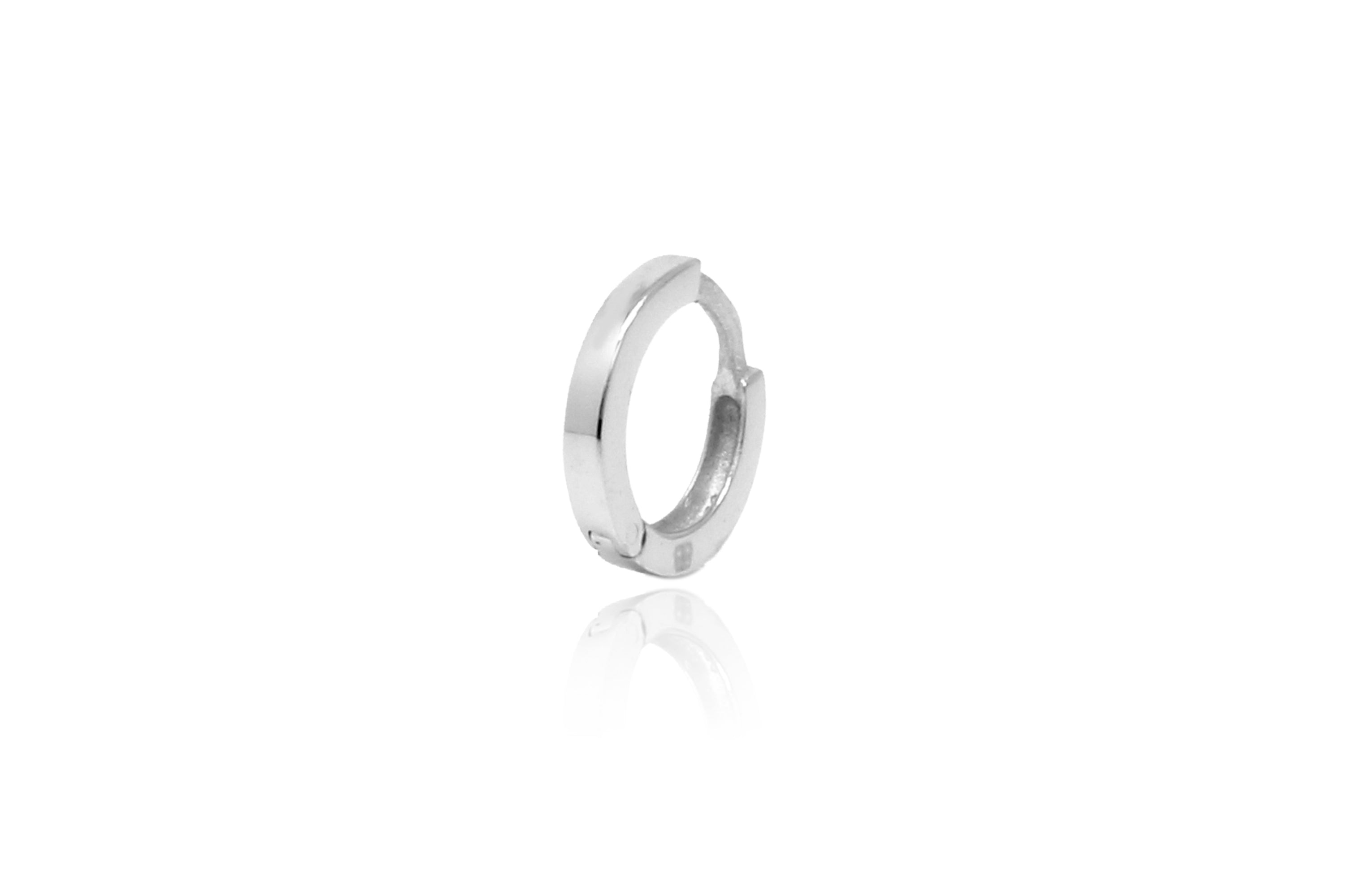 Reddy Plain Silver Huggies - Boho Betty