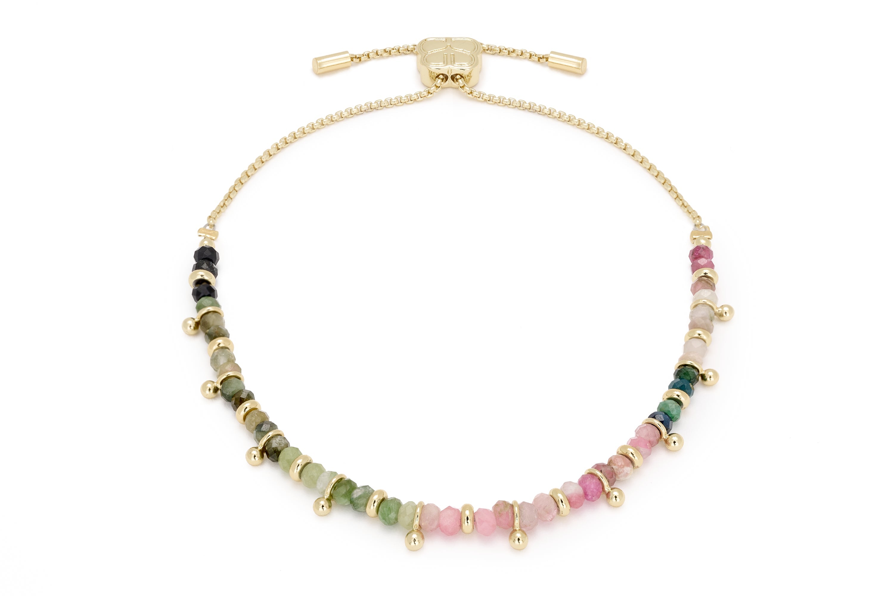 Harmony Tourmaline Gold Bracelet - Boho Betty