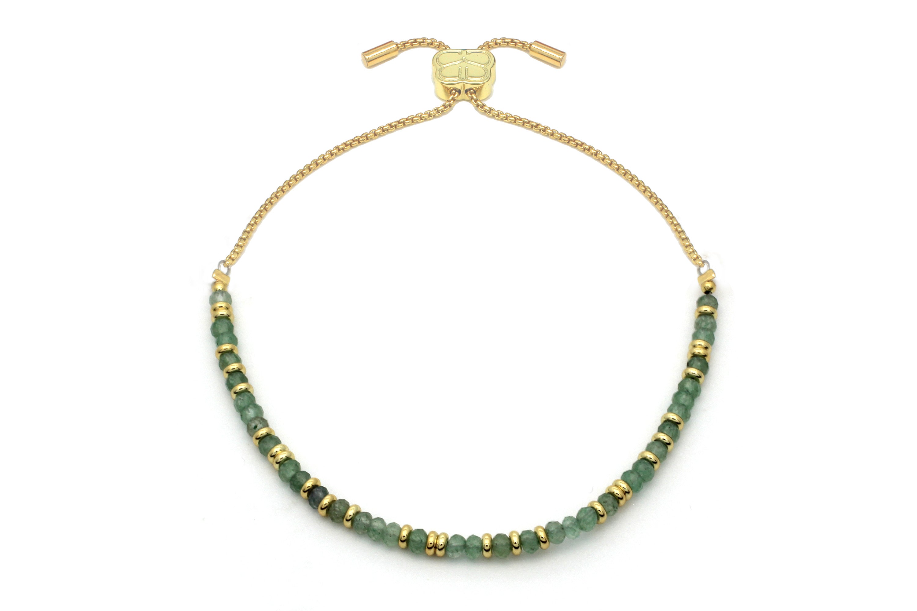 Mystical Chrysoprase Gold Bracelet - Boho Betty