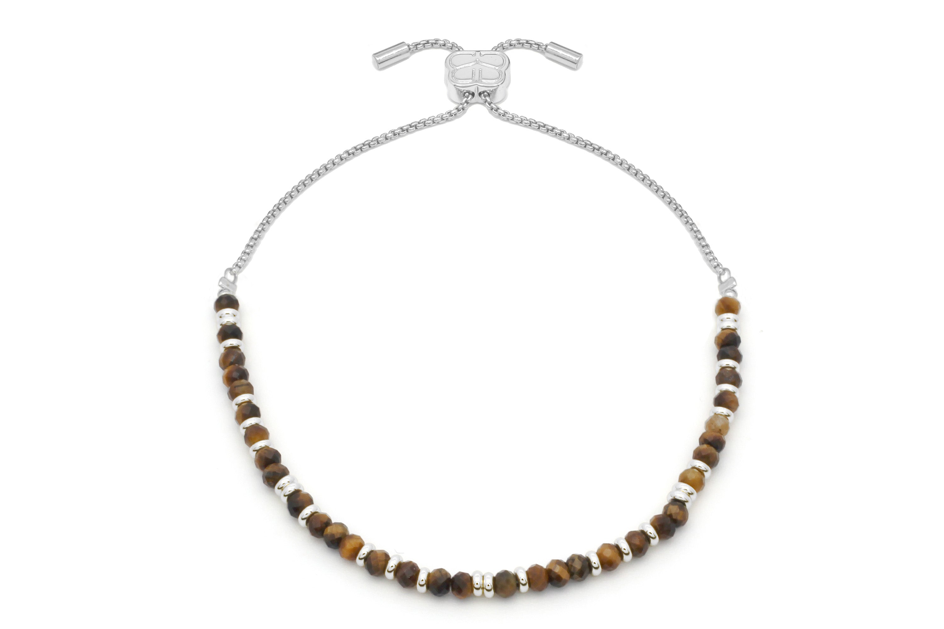 Mystical Tigers Eye Silver Bracelet - Boho Betty