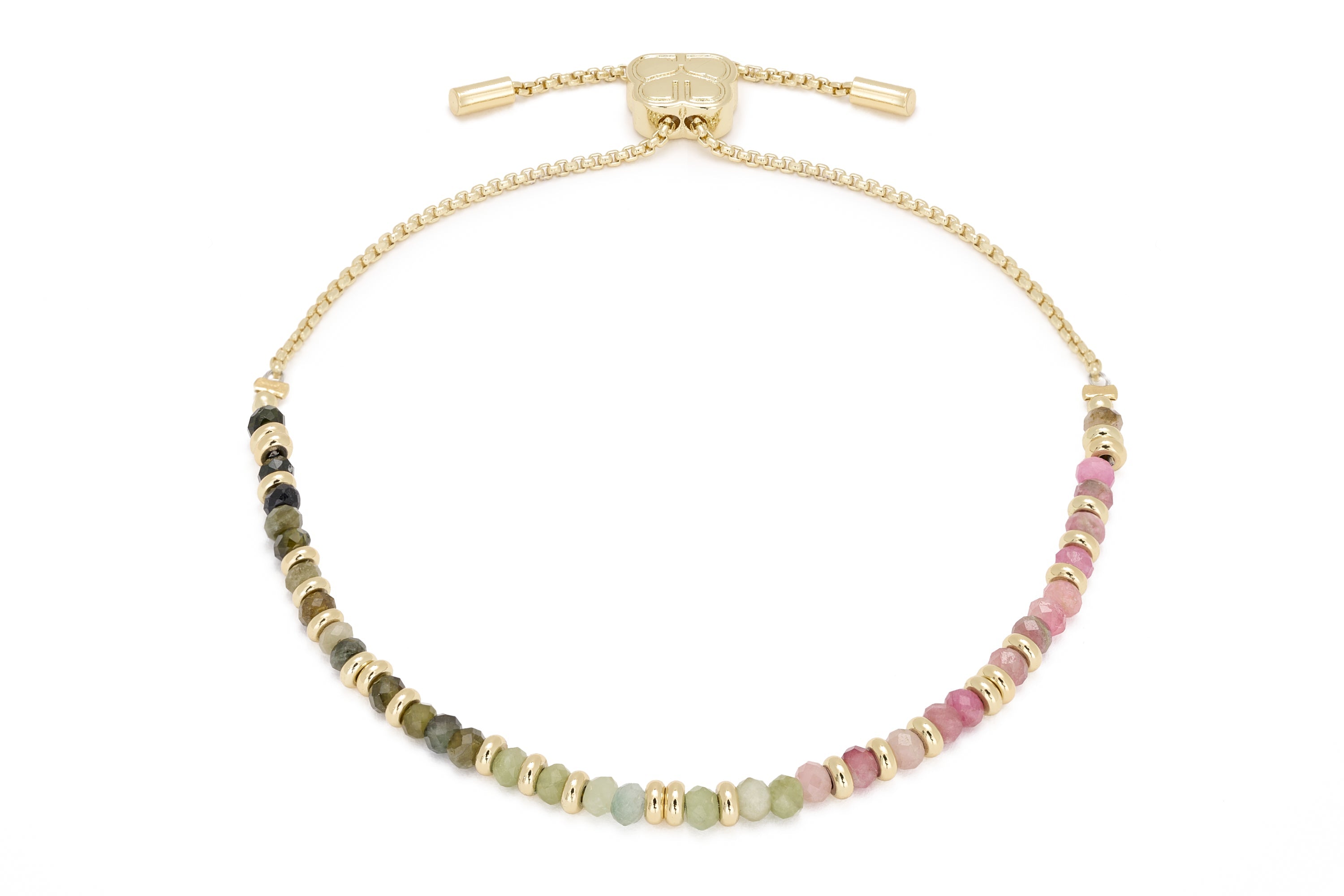 Mystical Tourmaline Gold Gemstone Bracelet - Boho Betty