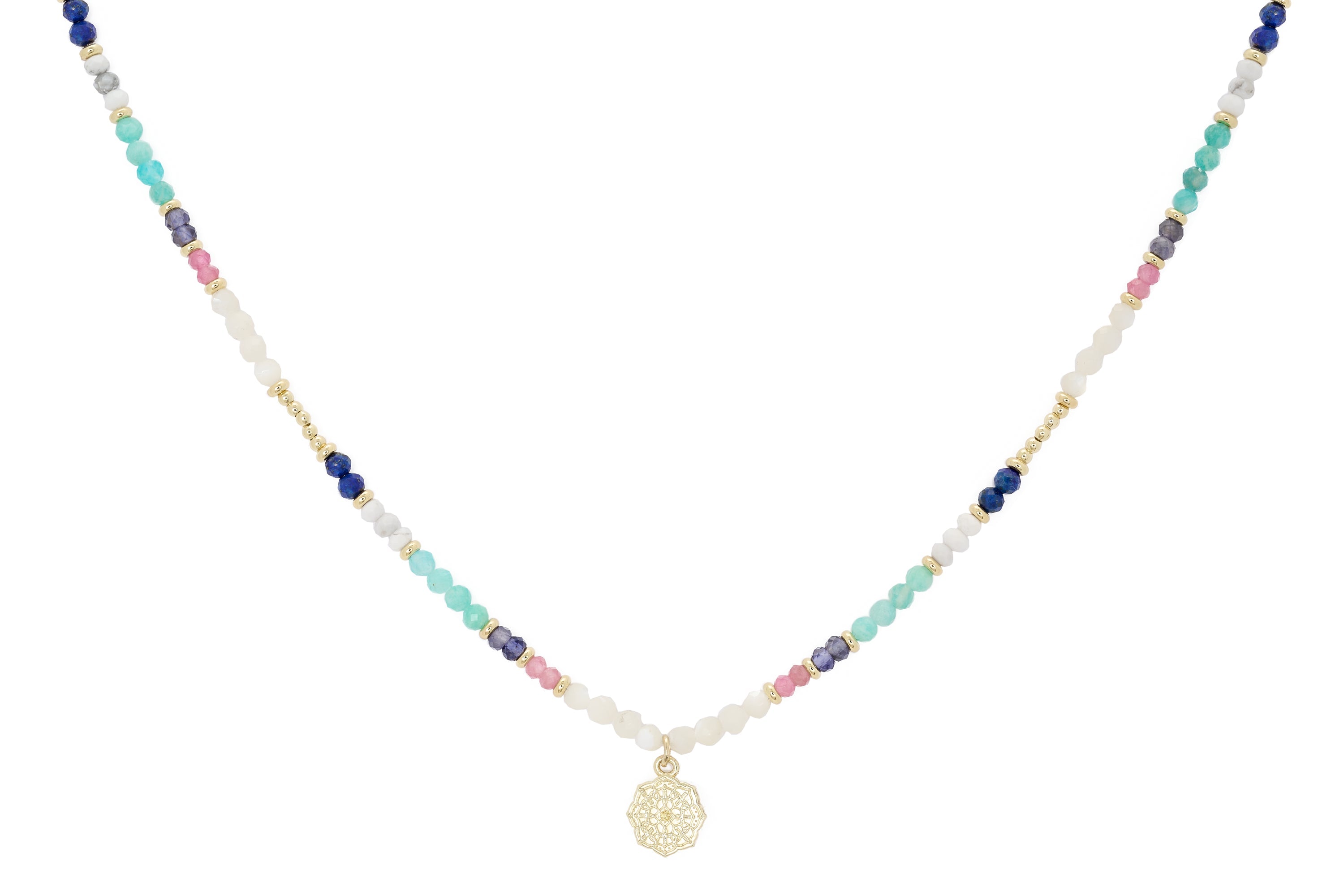 Halia Mixed Gemstone Necklace - Boho Betty