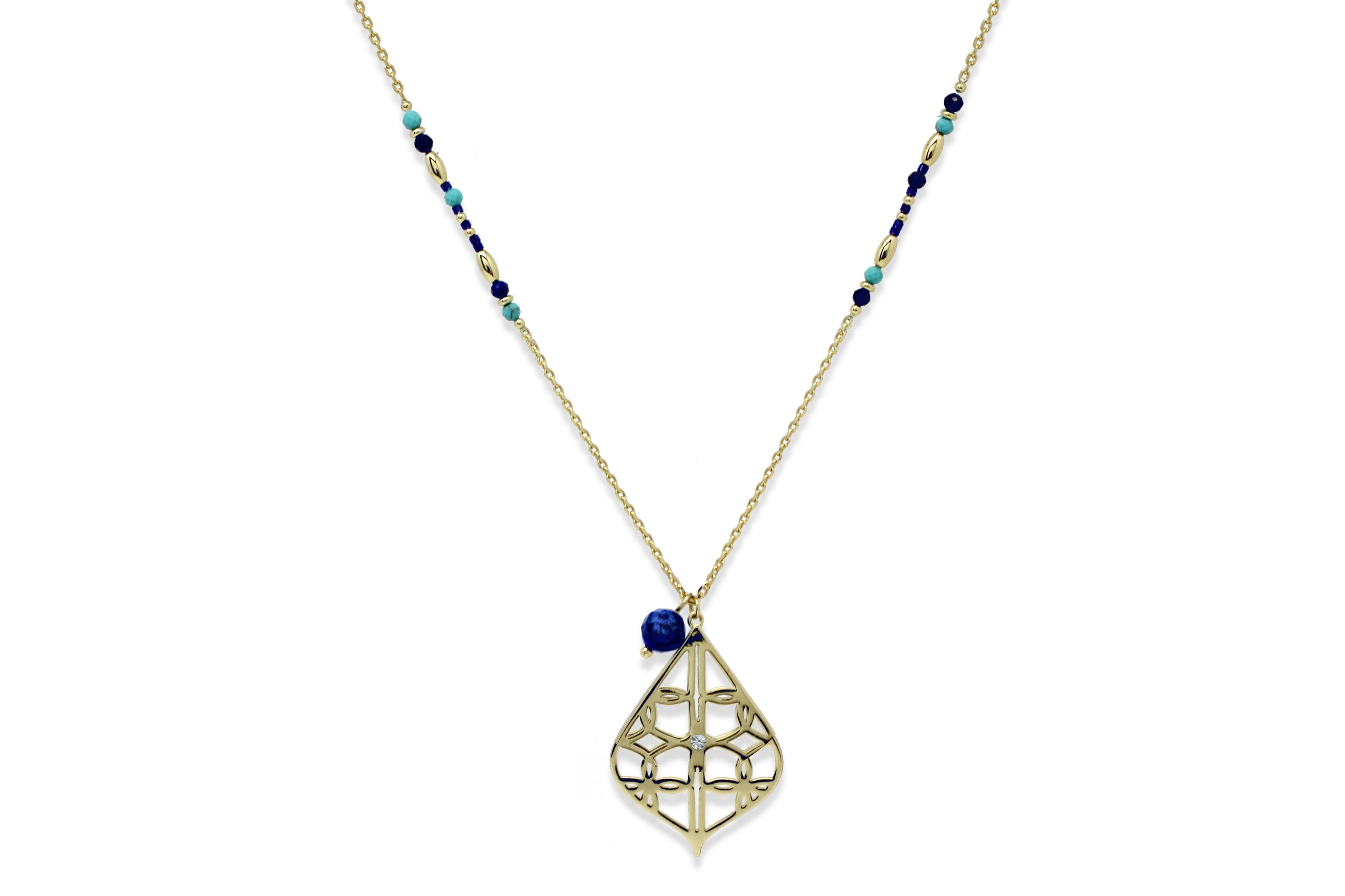 Ratri Gold Pendant Necklace #color_Gold