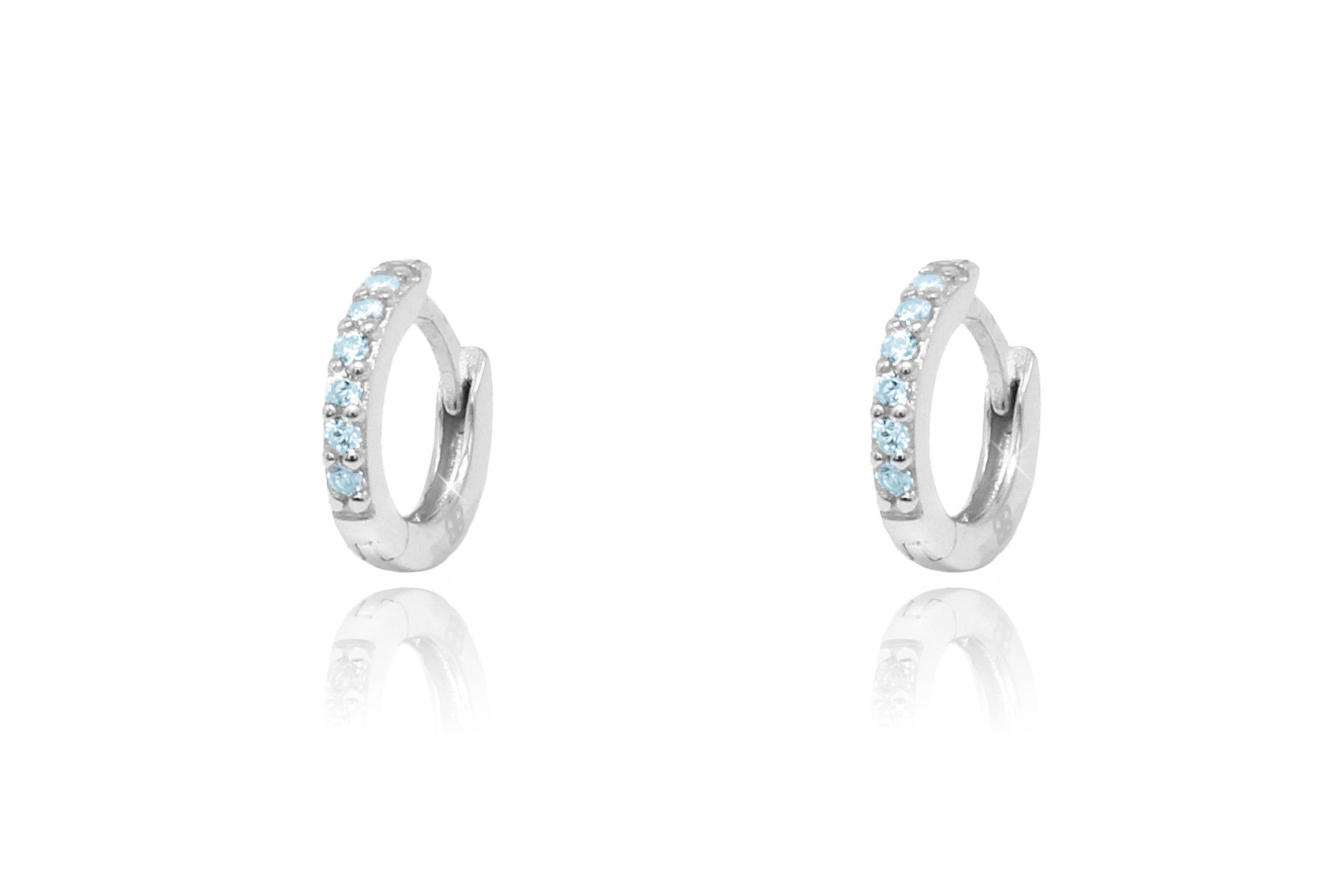 Reddy Aquamarine Huggies #color_silver