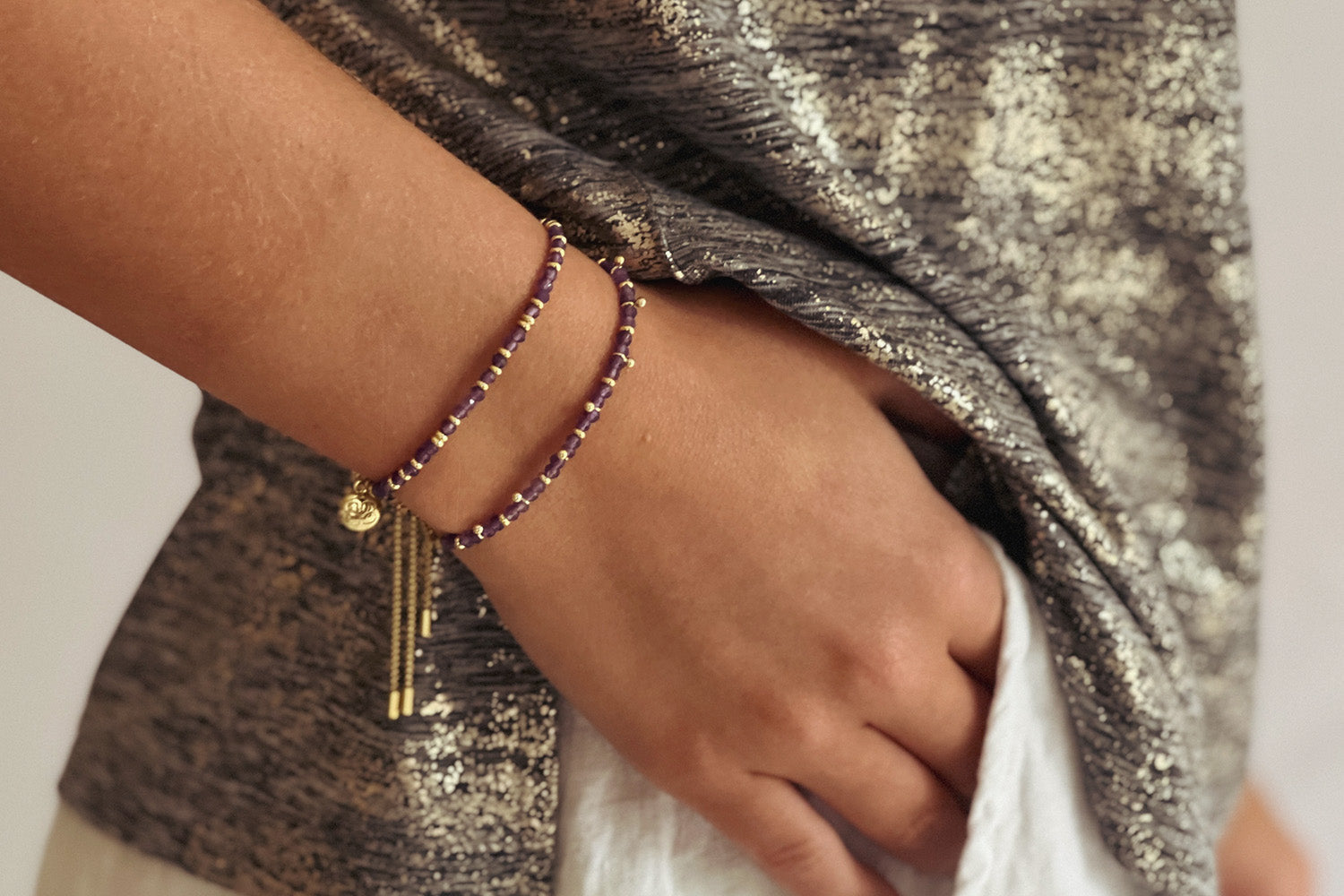 Serenity Amethyst Bracelet Stack - Boho Betty