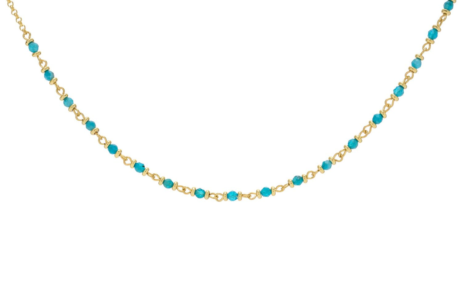 Panacea Apatite Gold Gemstone Necklace#color_Gold