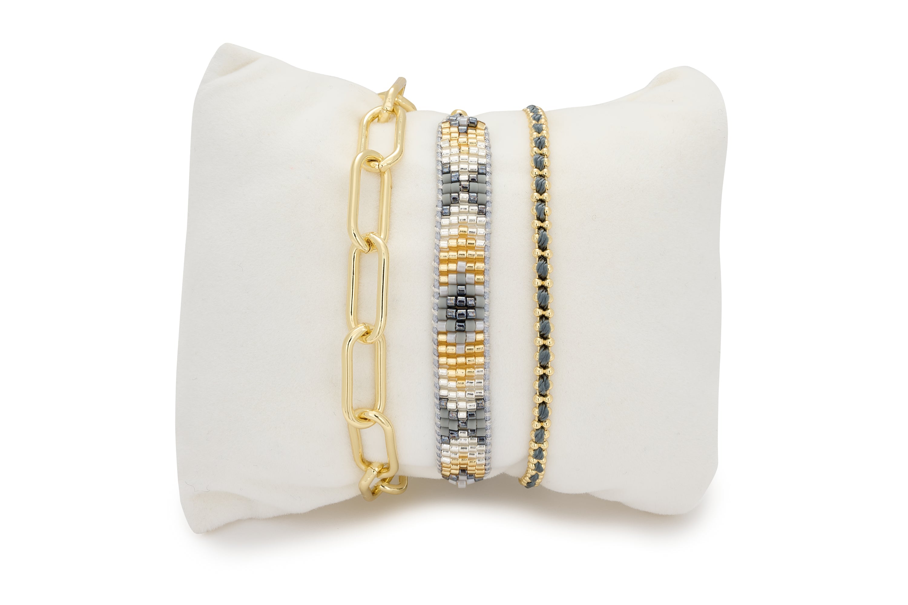 Zelda Gold 3 Layer Bracelet Stack - Boho Betty