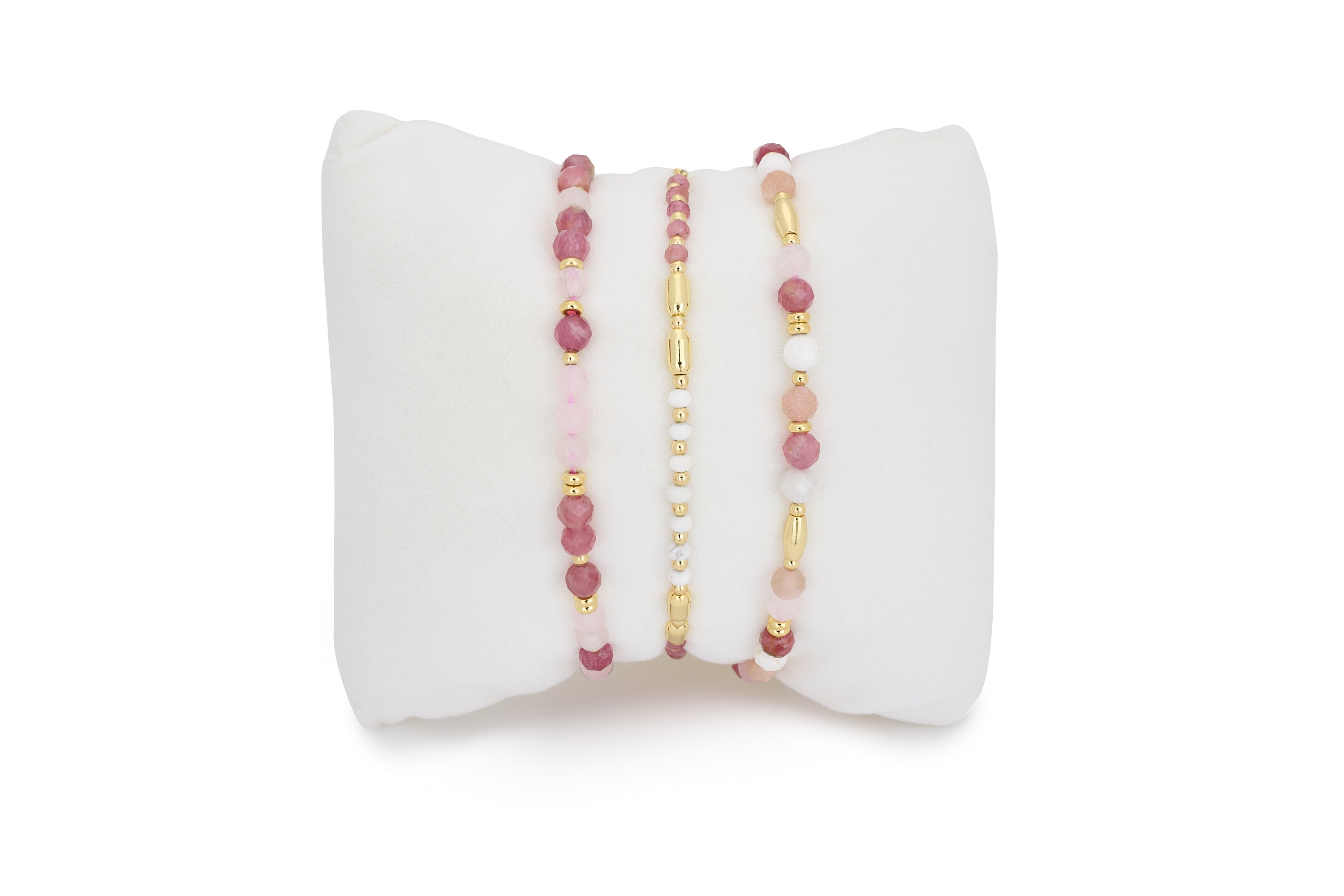 Andros 3 Layer Gemstone Bracelet Stack - Boho Betty