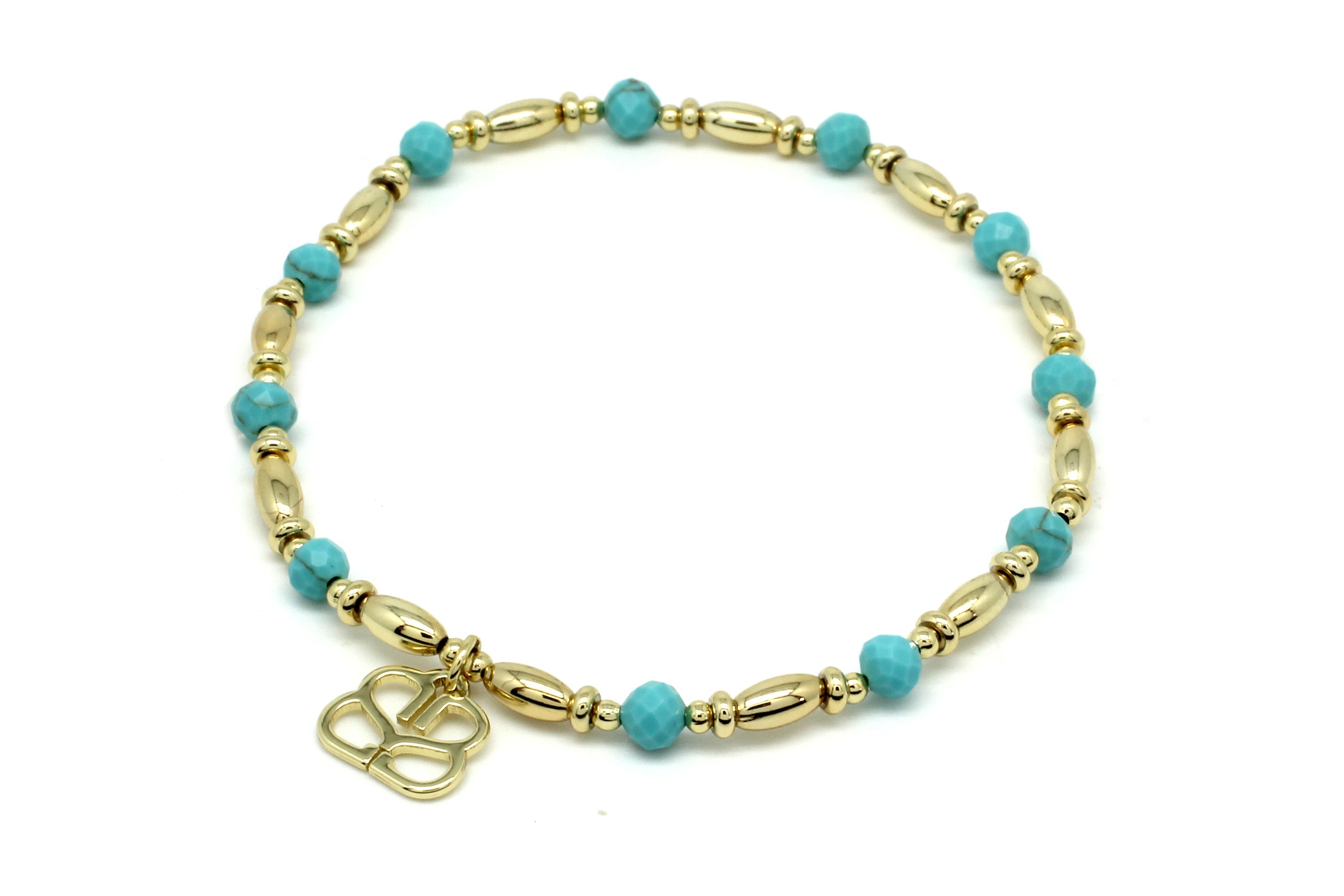 Azure Gold Stretch Bracelet #color_gold