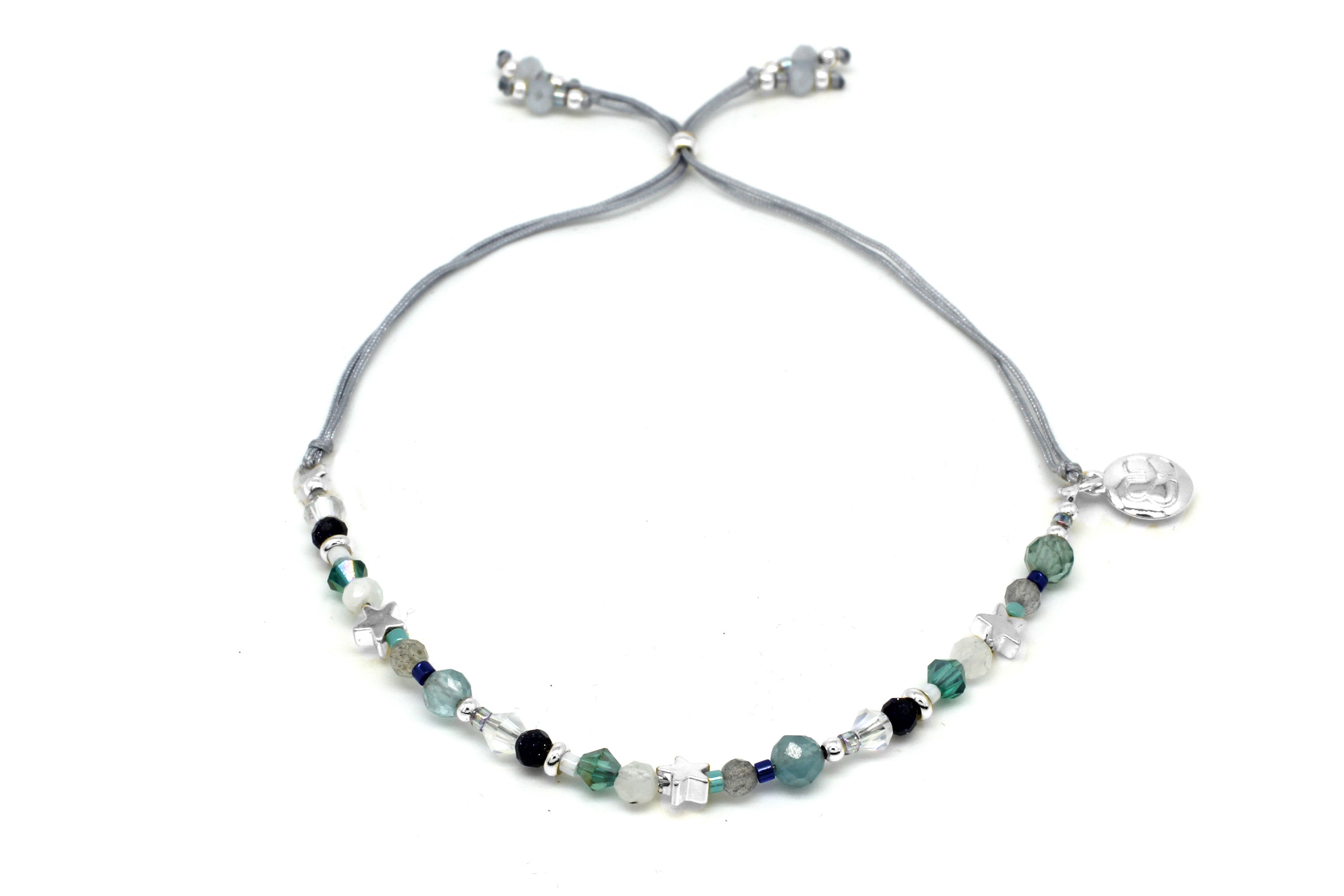 Comet Gemstone Silver Bracelet - Boho Betty