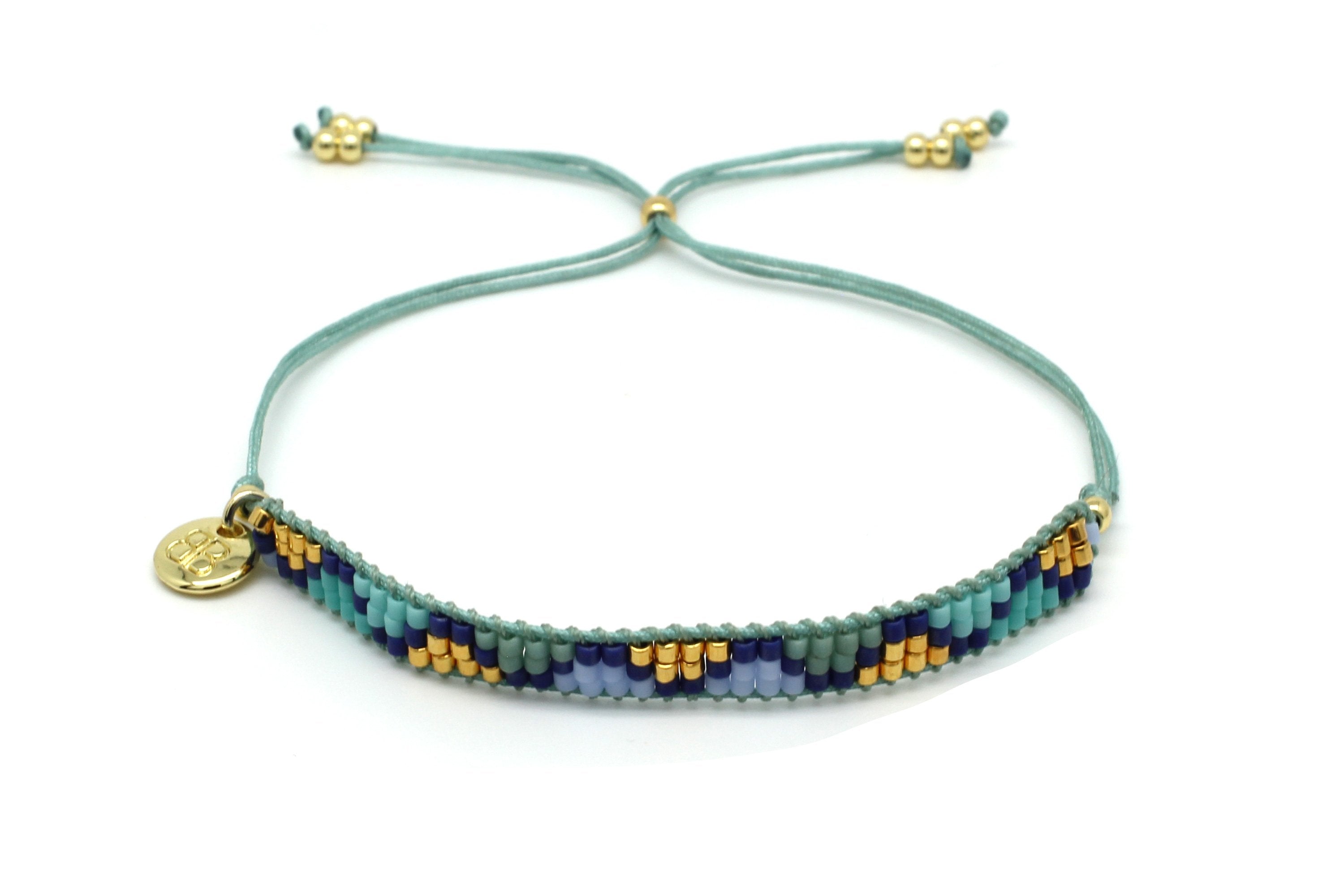 Wahiki Blue Beaded Friendship Bracelet - Boho Betty