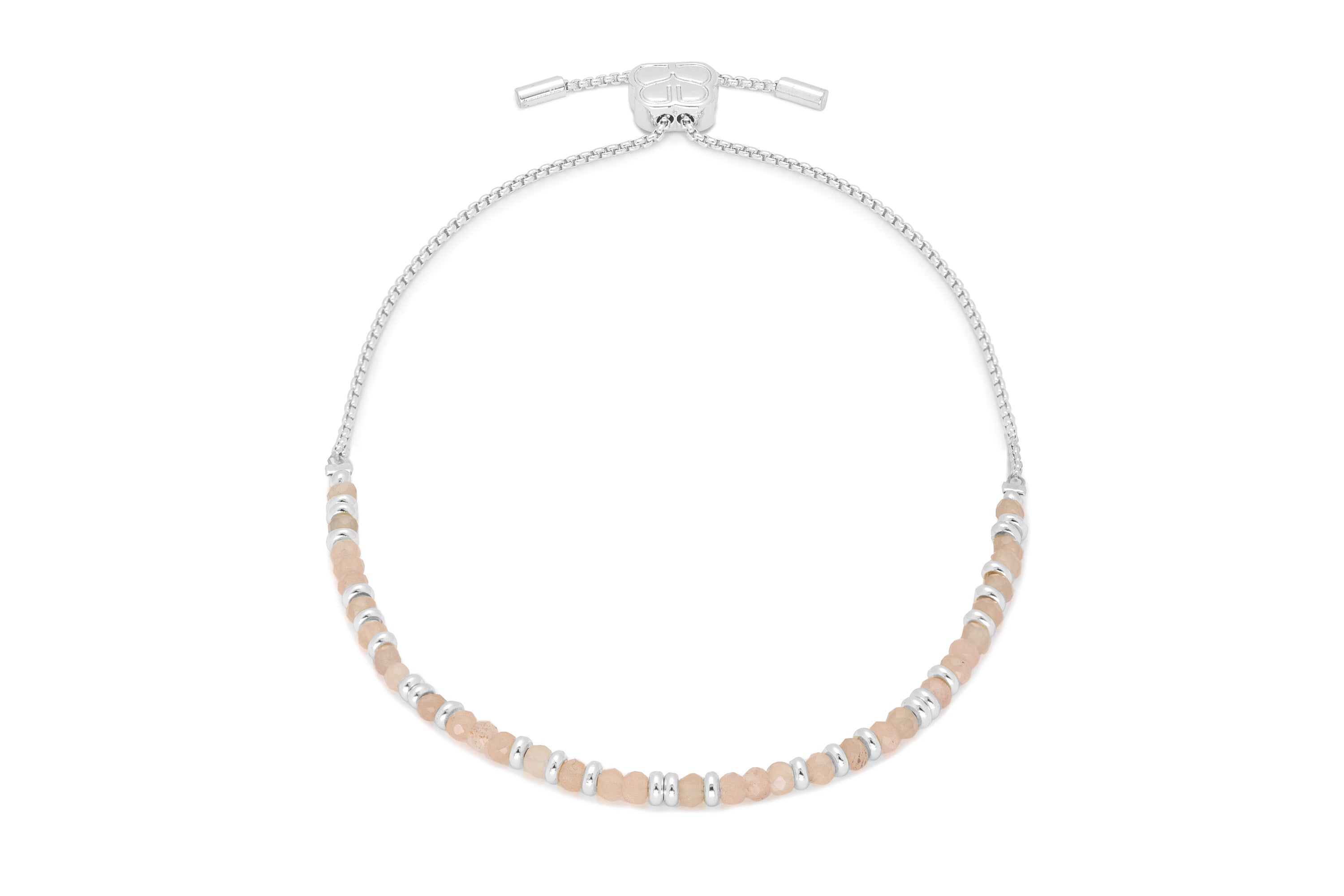 Mystical Sunstone Silver Bracelet - Boho Betty