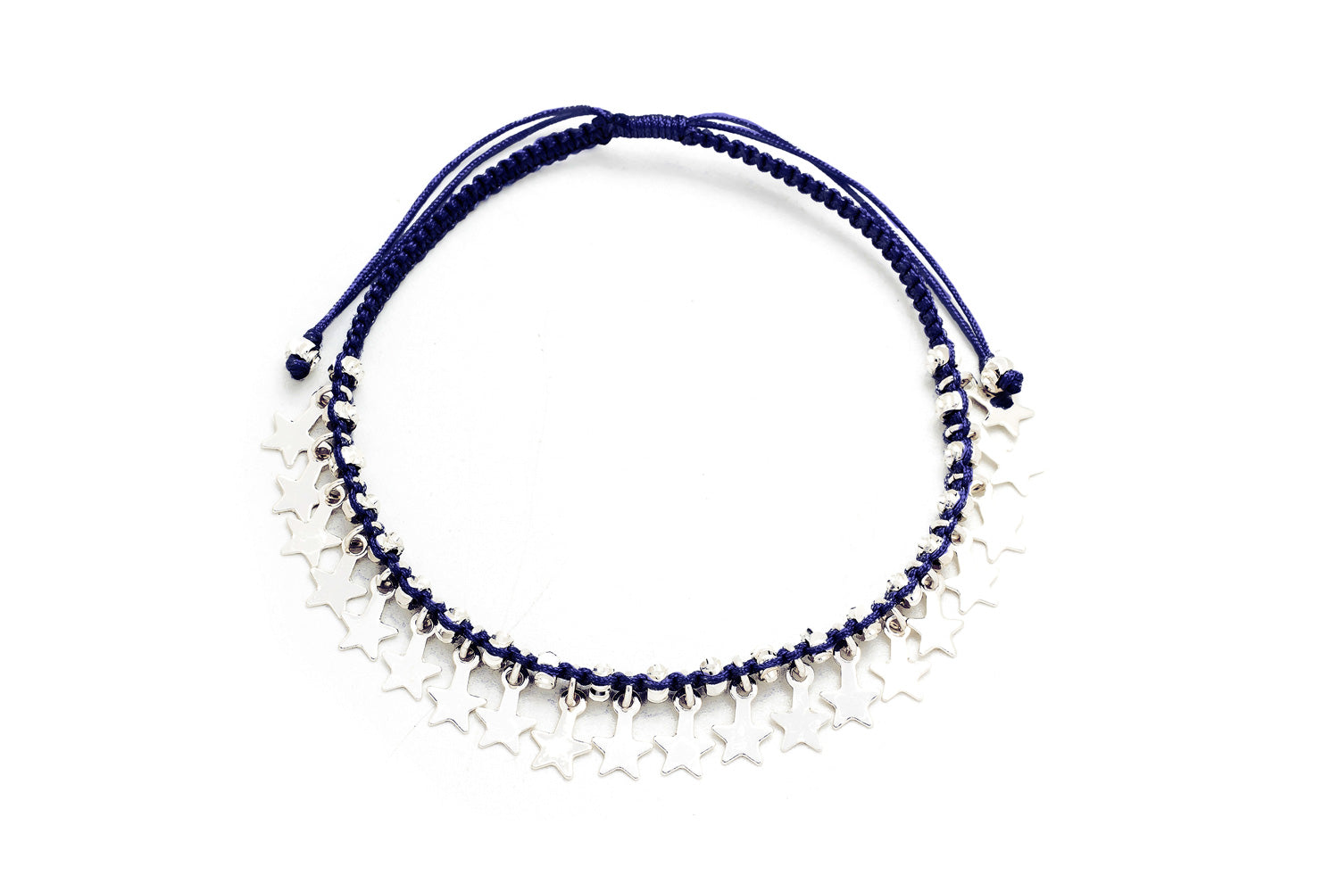 Tombak Multi Star Navy & Silver Bracelet - Boho Betty