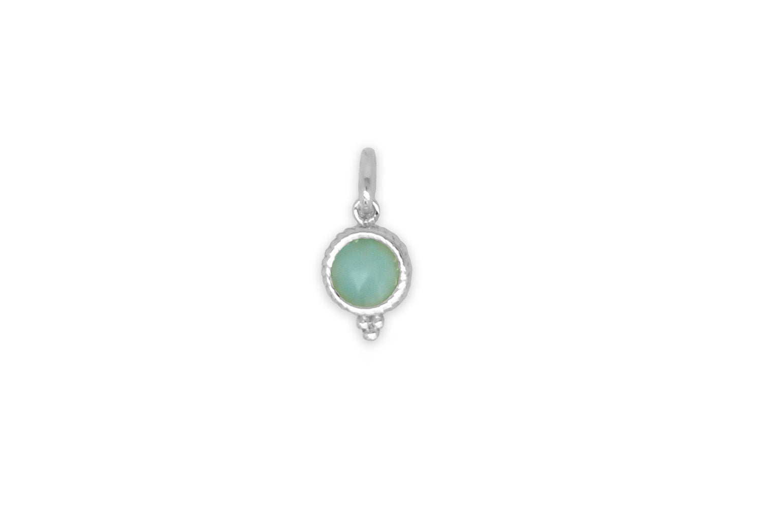 Amazonite Silver Necklace Charm - Boho Betty