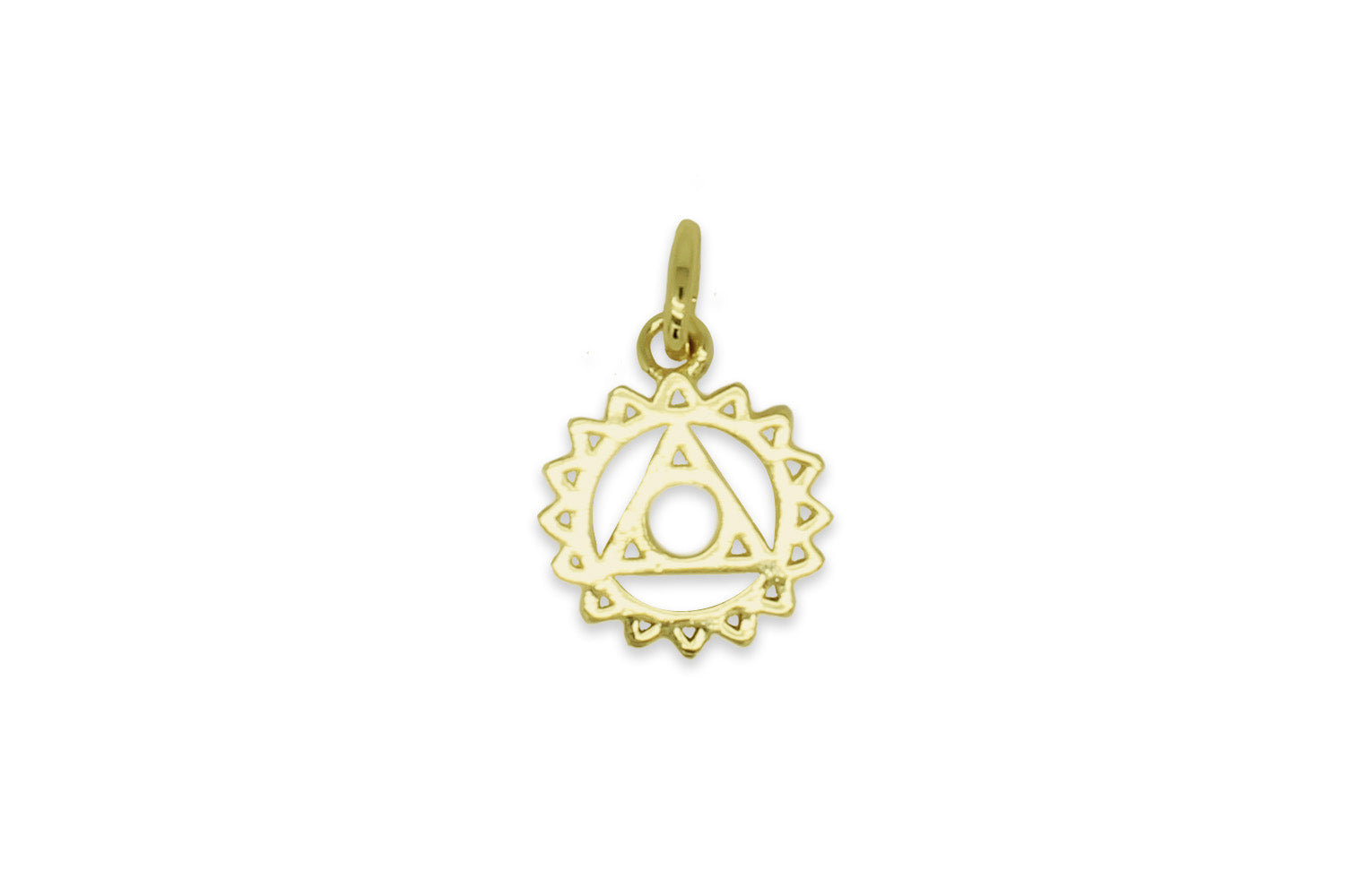 Throat Chakra Gold Necklace Charm - Boho Betty