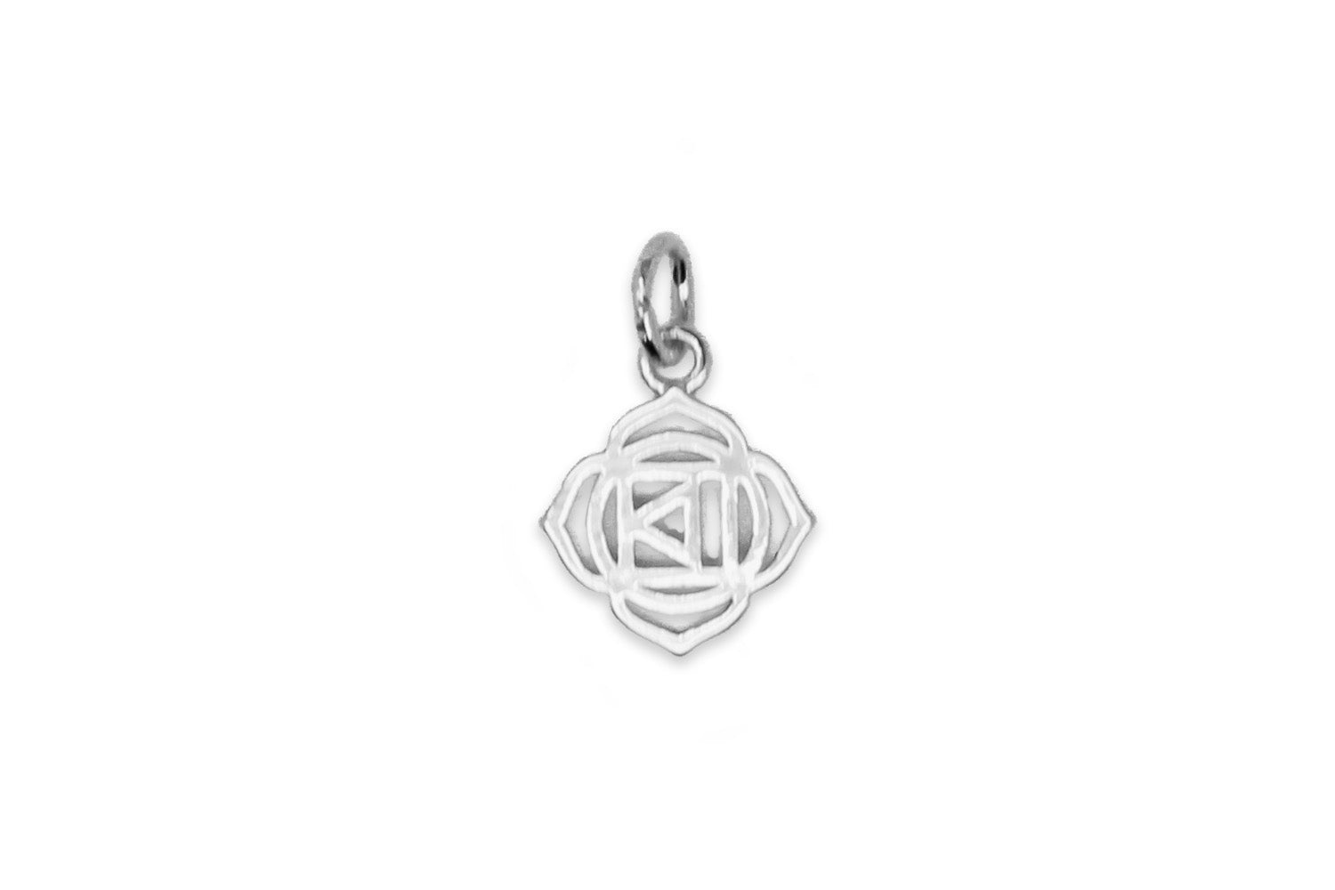 Root Chakra Silver Necklace Charm - Boho Betty