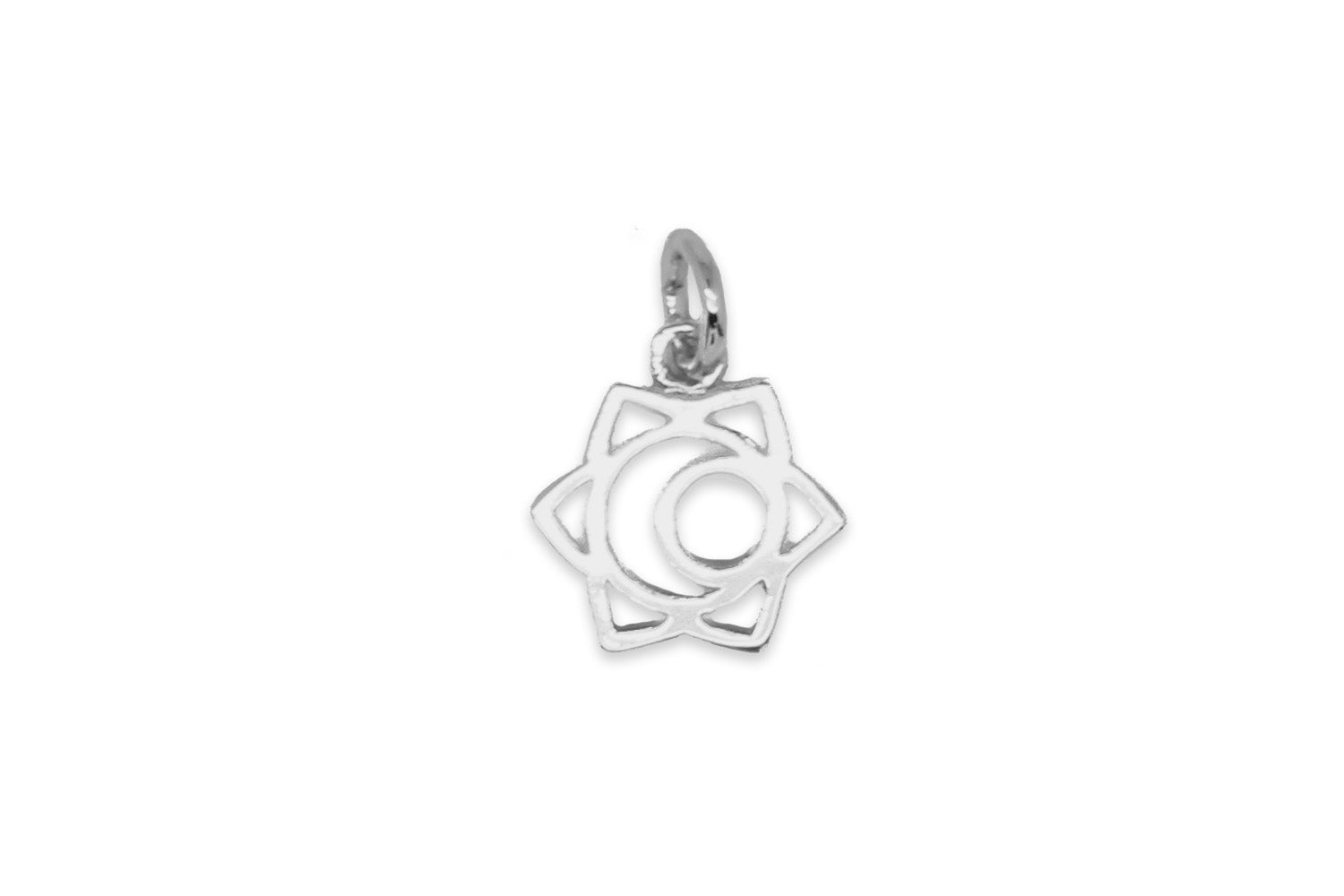 Sacral Chakra Silver Necklace Charm - Boho Betty