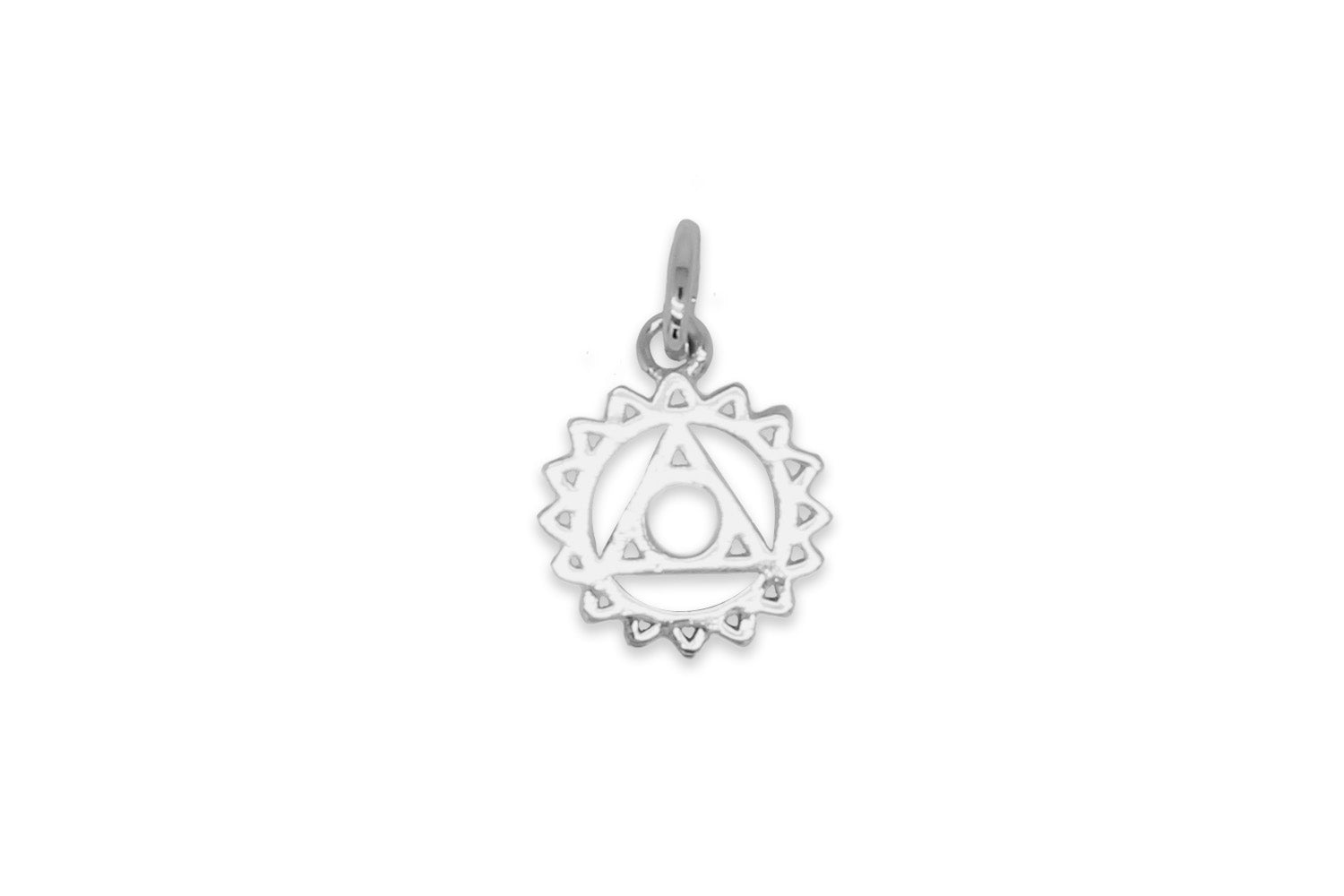 Throat Chakra Silver Necklace Charm - Boho Betty