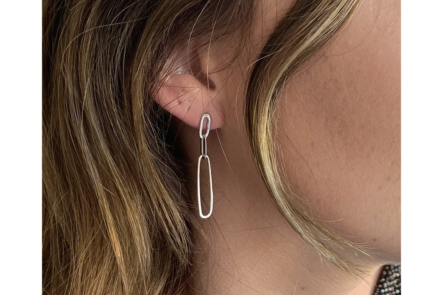 Alto Silver Chain Drop Earrings - Boho Betty