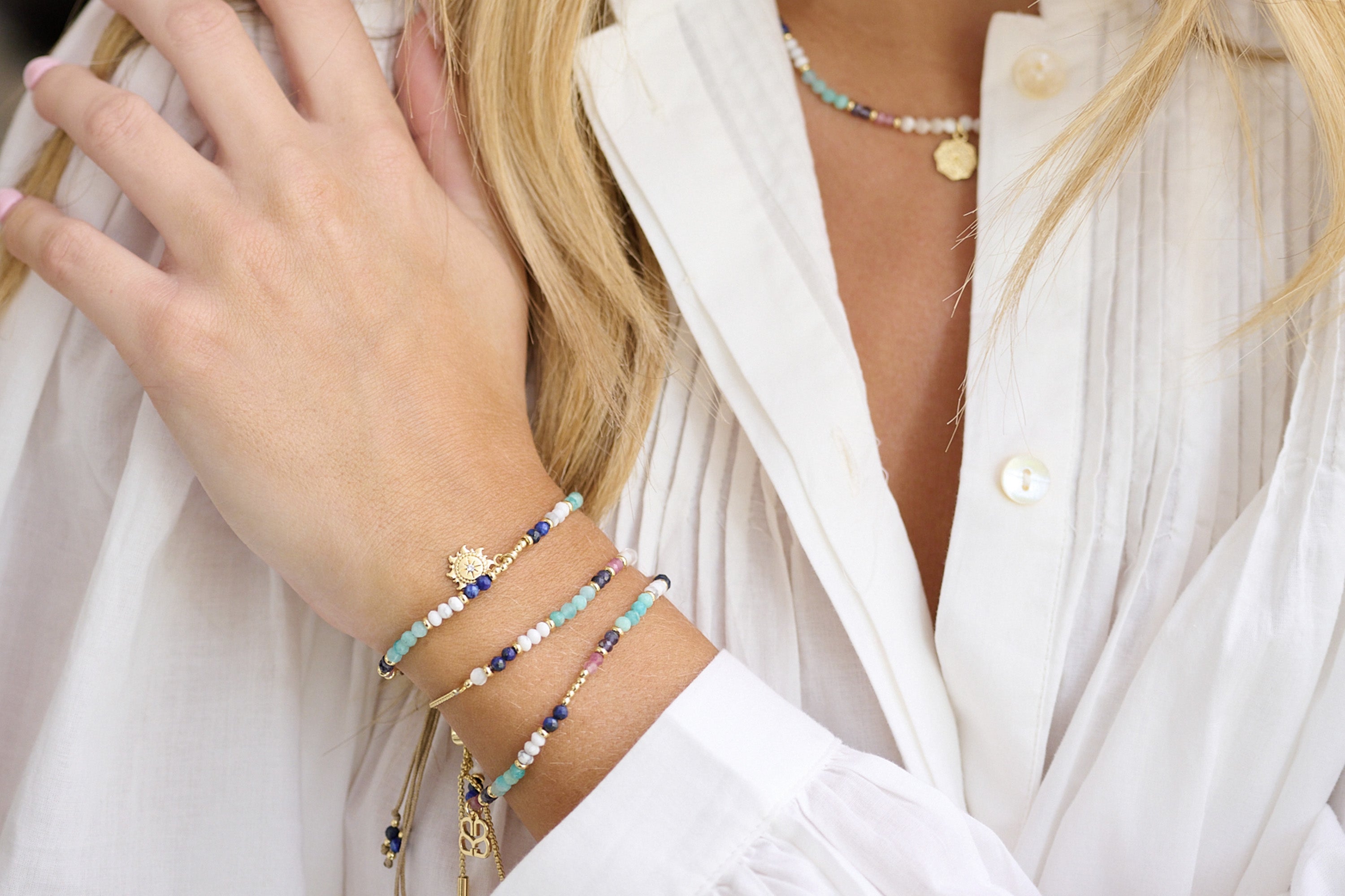 Panache Multi Gemstone  Bracelet - Boho Betty