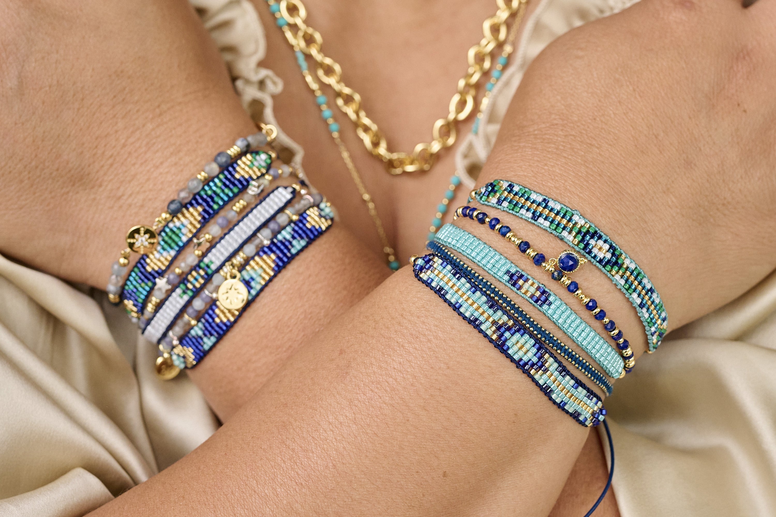 Jump Aqua Friendship Beaded Bracelet - Boho Betty