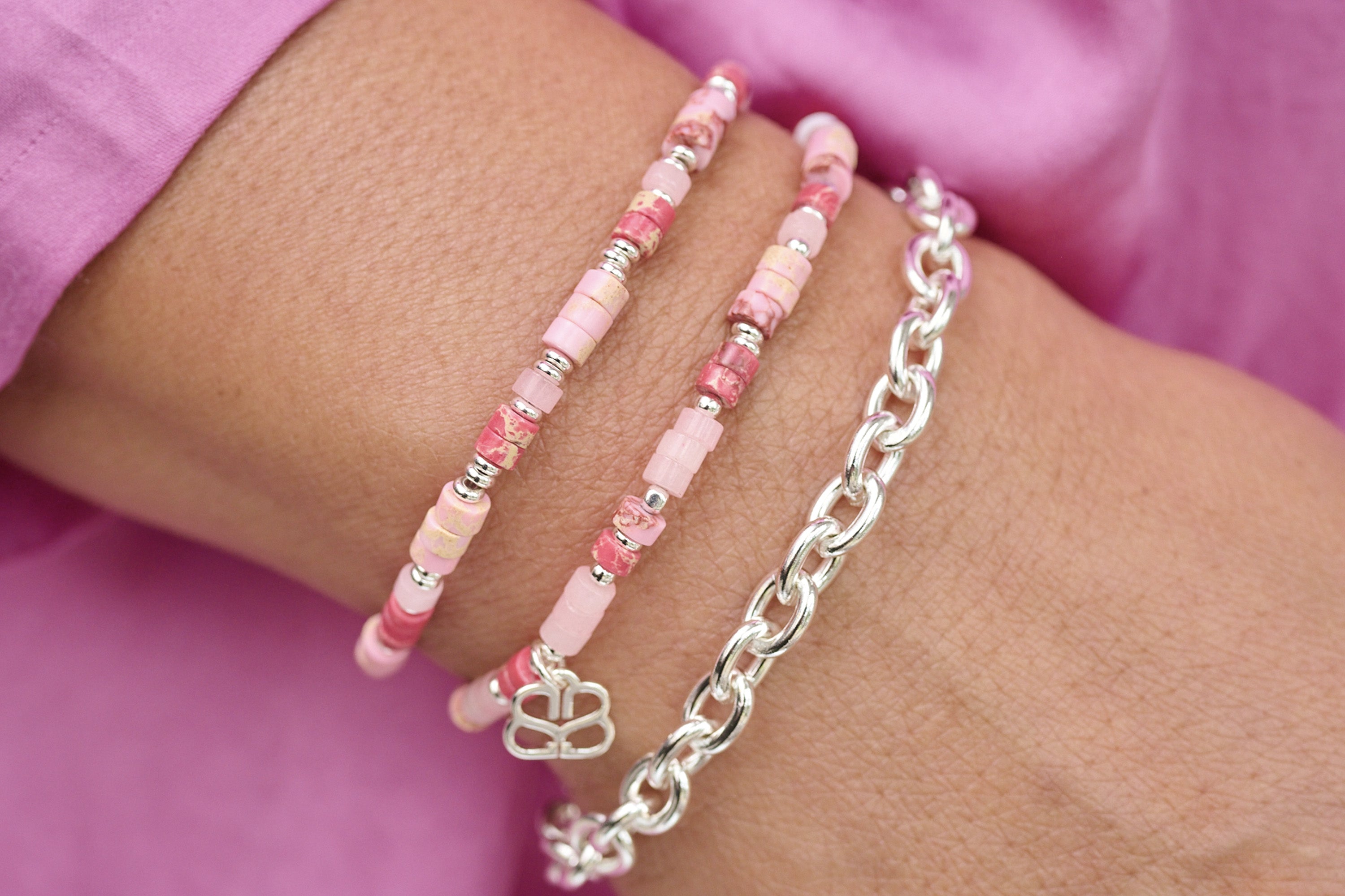 Rora 3 Layer Gemstone Bracelet Stack - Boho Betty