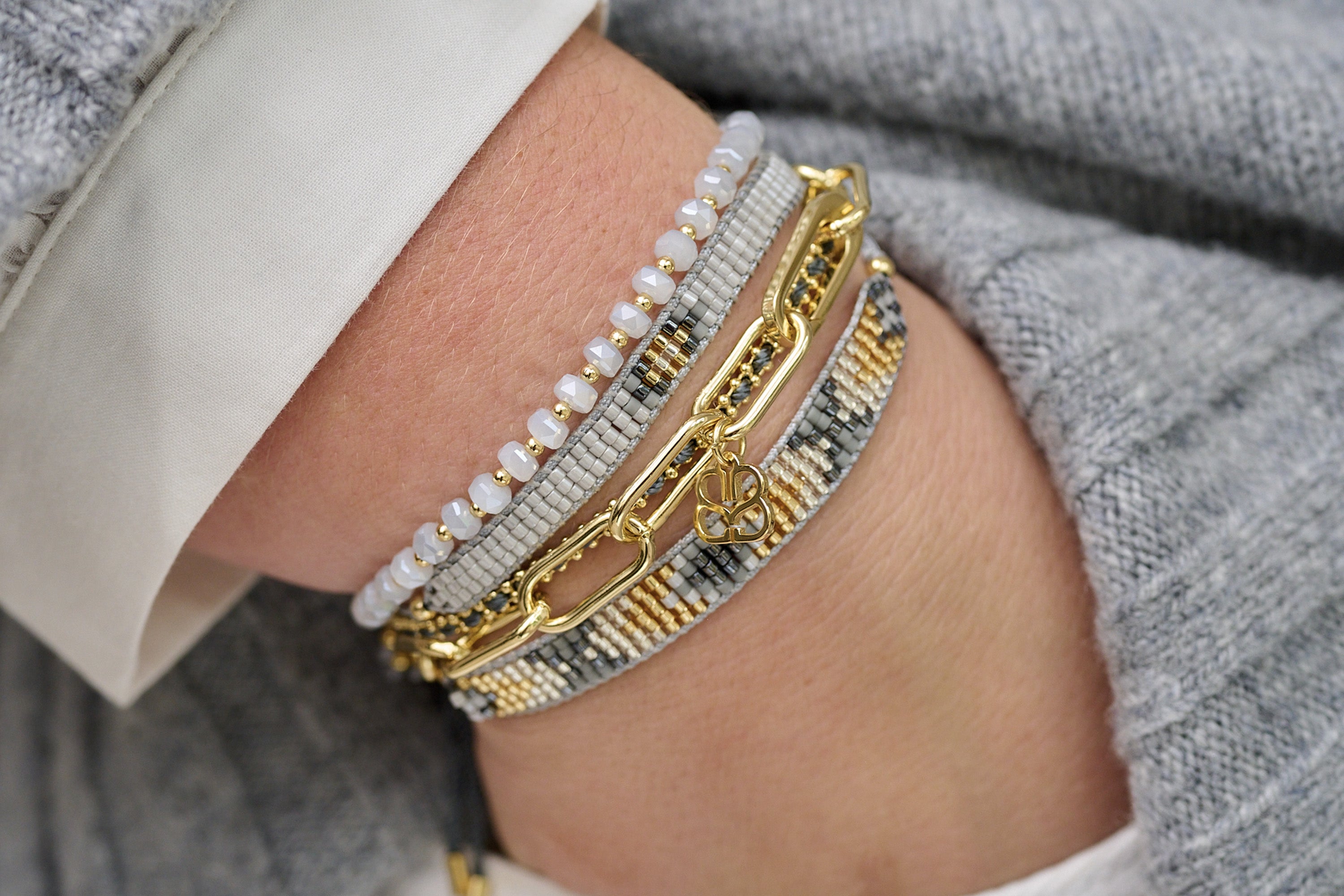 Zelda Gold 3 Layer Bracelet Stack - Boho Betty