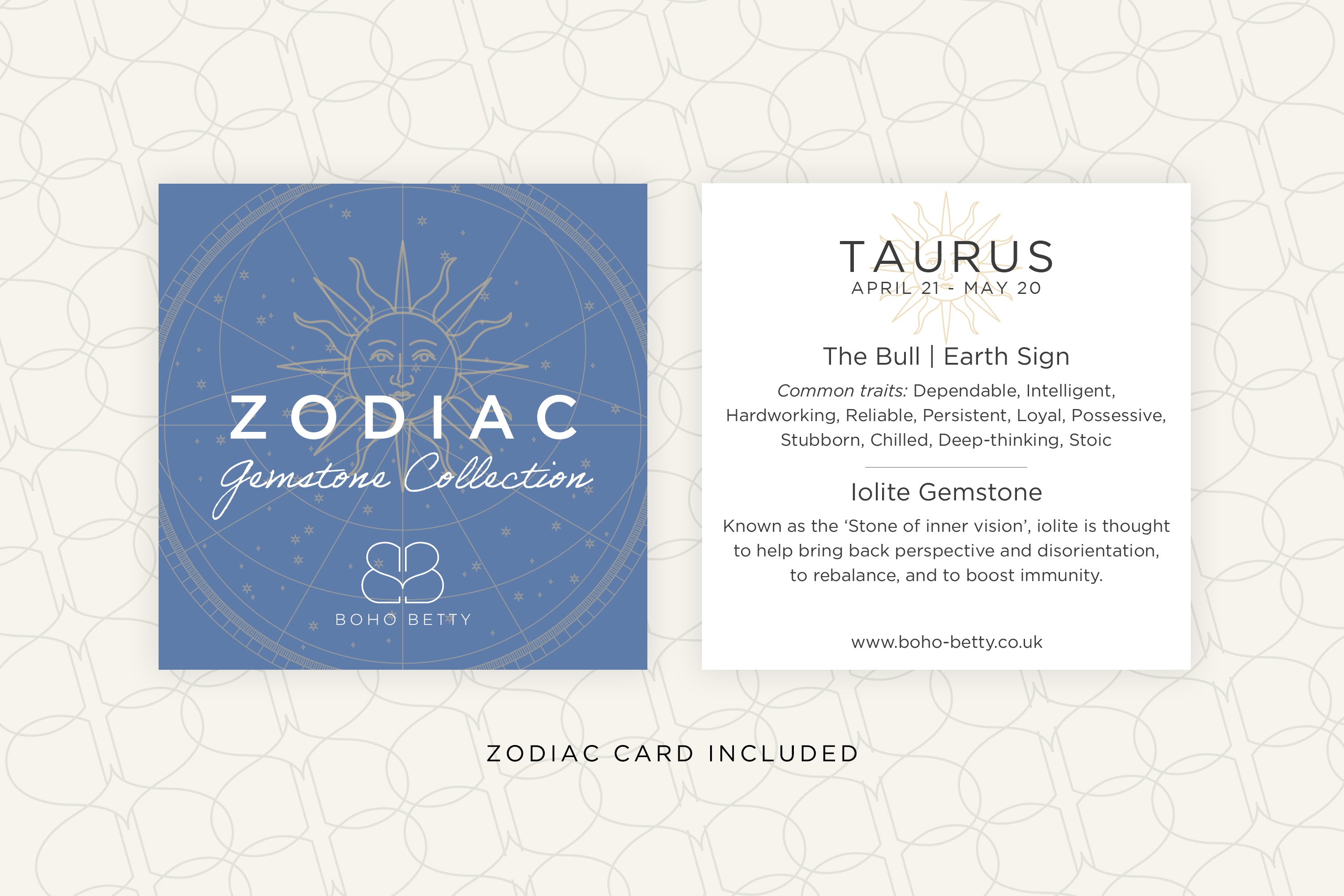 Taurus Zodiac Gemstone Gold Bracelet - Boho Betty