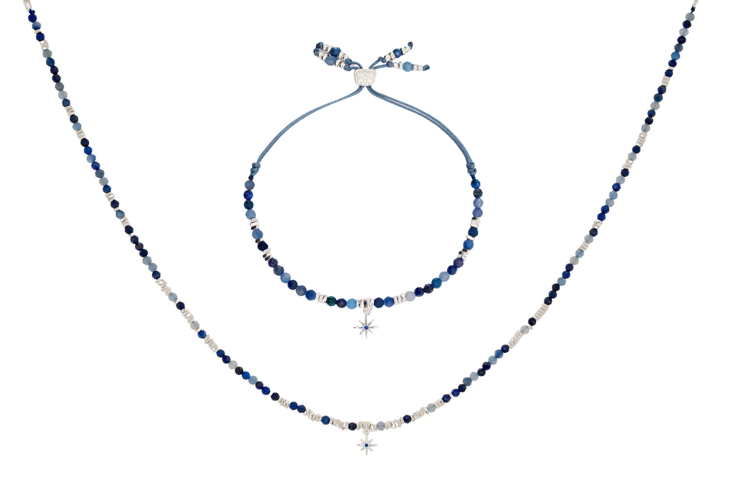 Yolanda & Una Kyanite Silver Jewellery Set - Boho Betty
