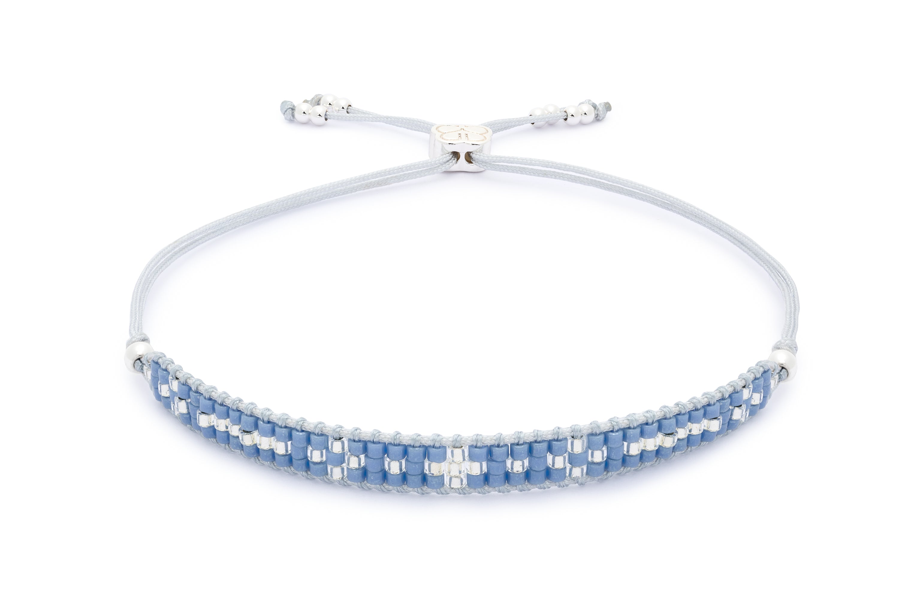 Naviti Blue Aventurine & Silver Bracelet Stack - Boho Betty