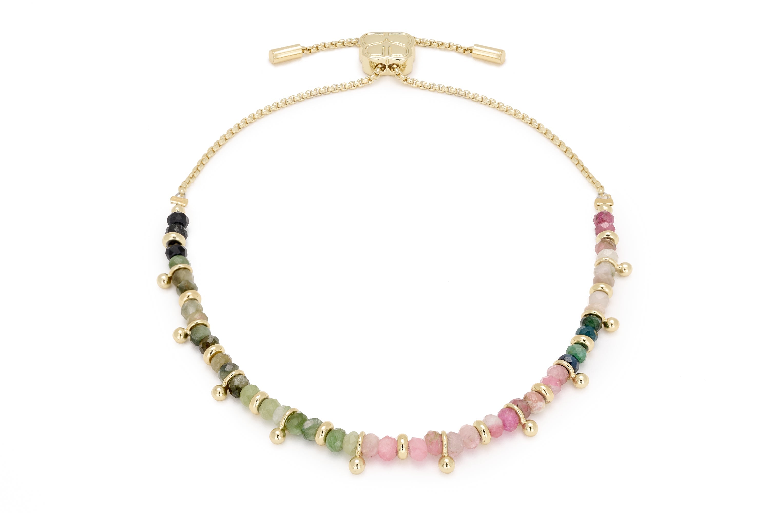 Moala Gold & Tourmaline Beaded Bracelet Stack