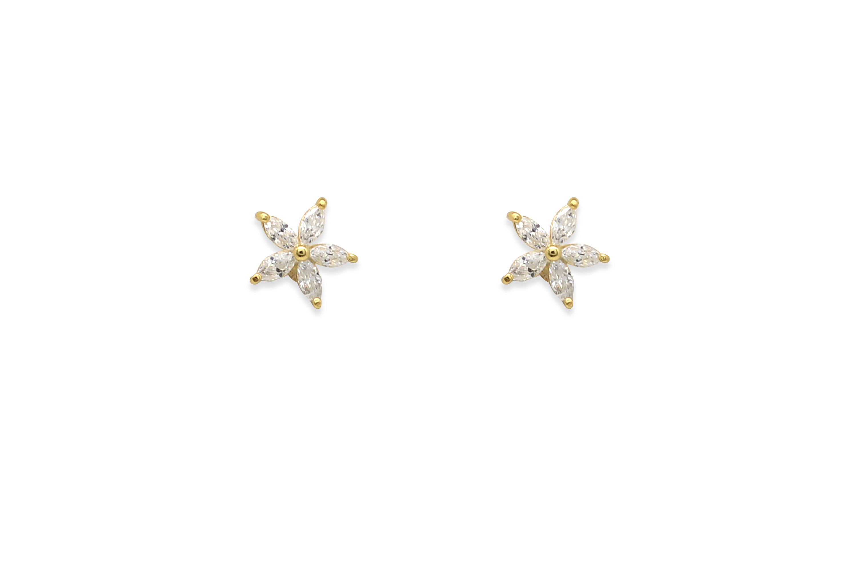 Binnie Gold Sterling Silver Flower Earrings - Boho Betty