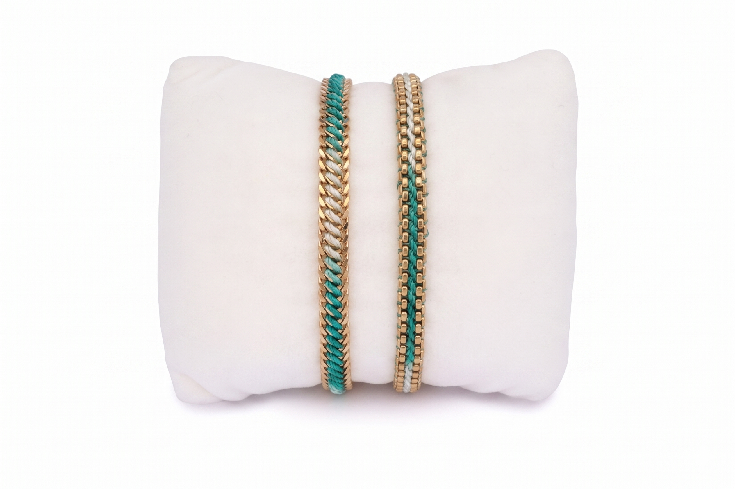 Redang Turquoise & Gold Stacking Bracelets