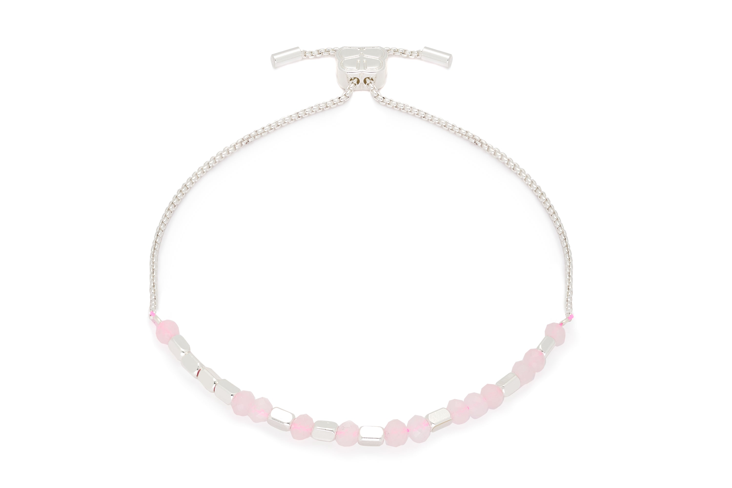 Affection Rose Quartz Silver Bracelet #color_silver