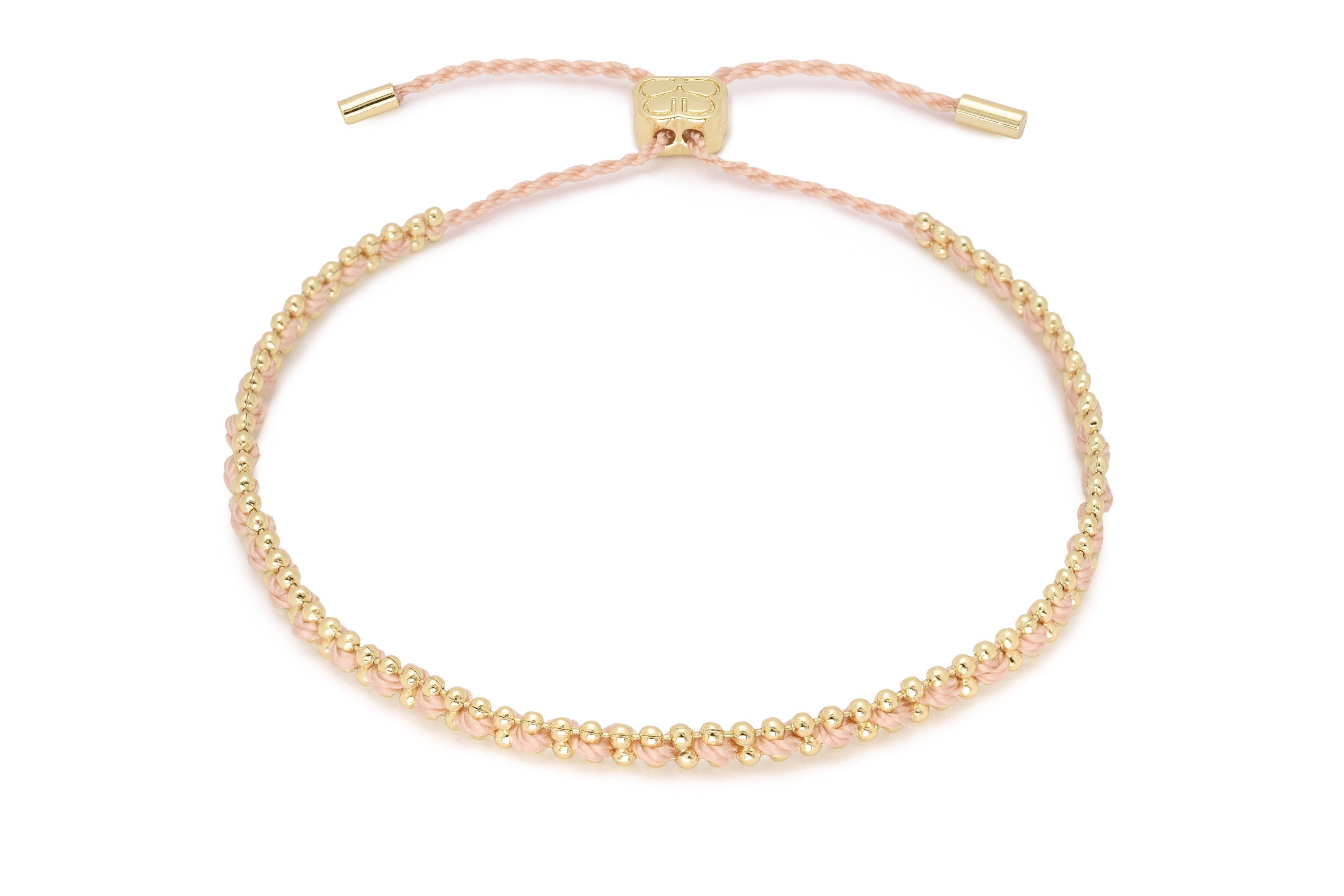 Braid Salmon Gold Bracelet