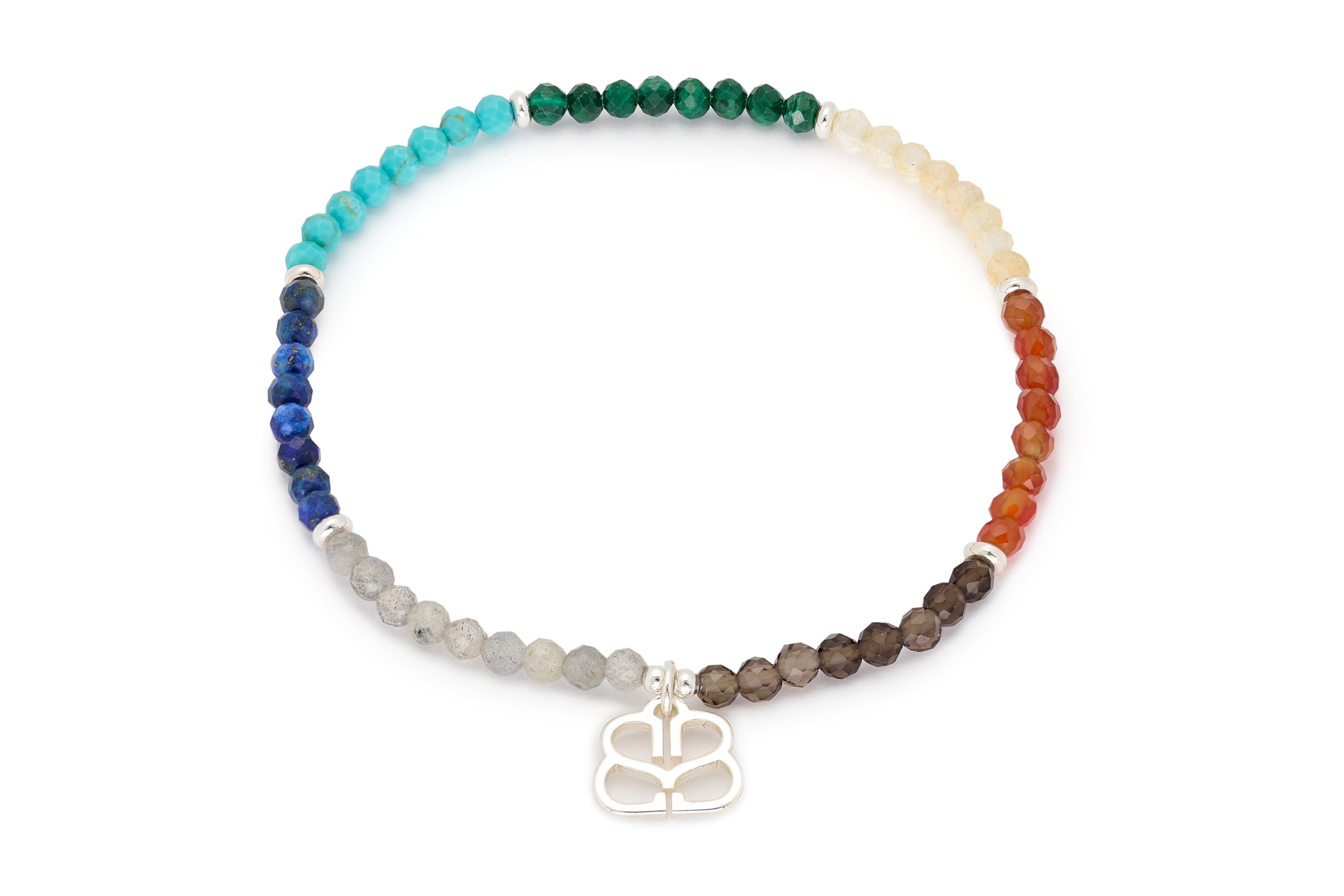 Harlequin 2 Layer Gemstone Bracelet Stack - Boho Betty