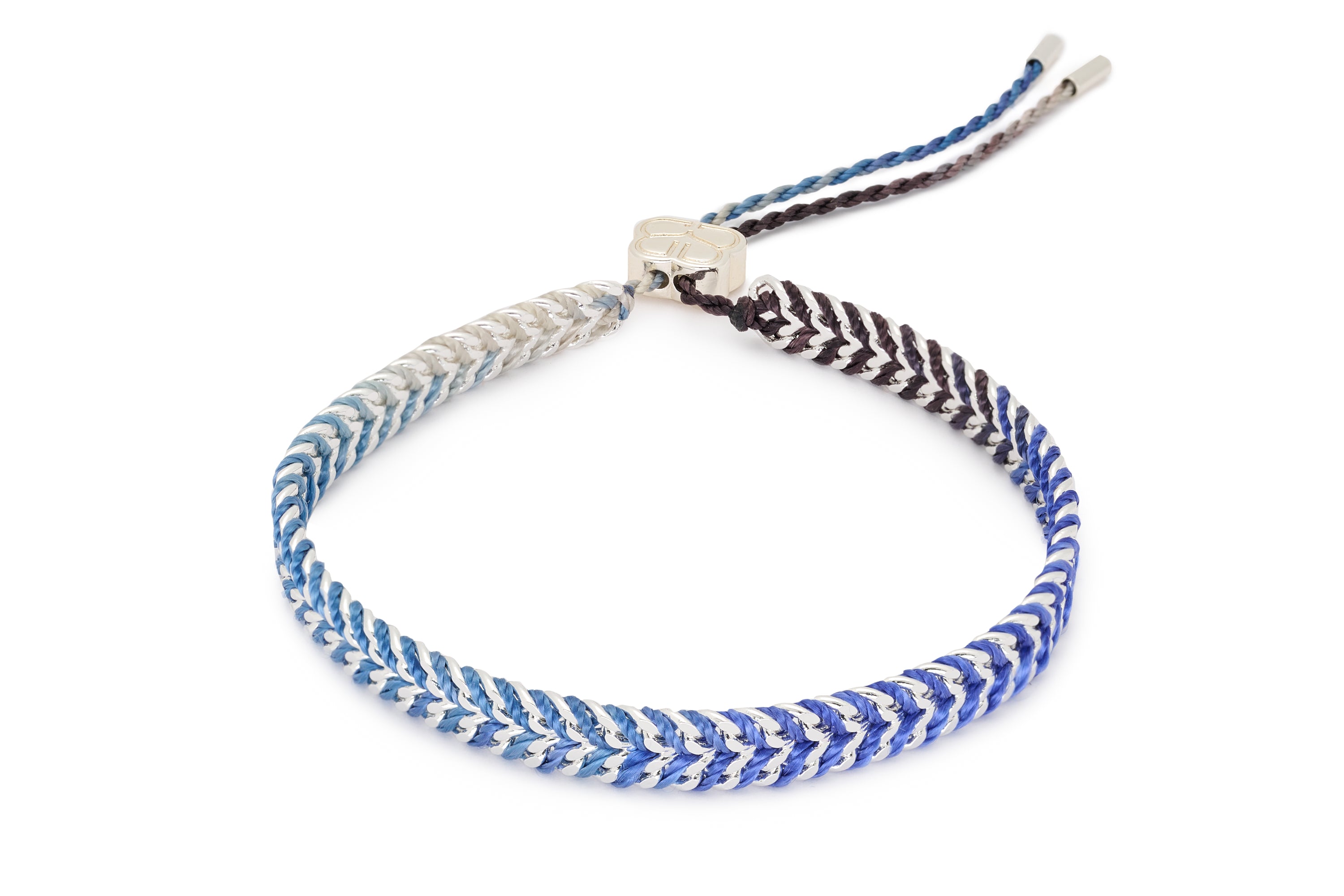 Iztac Denim Ombré Silver Bracelet - Boho Betty