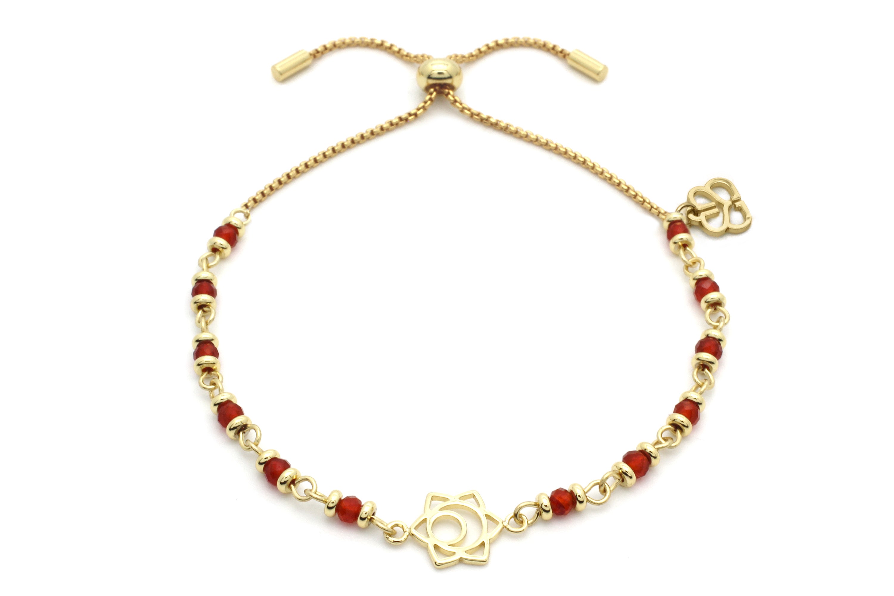 Sacral Chakra Gemstone Bracelet Gold #color_gold