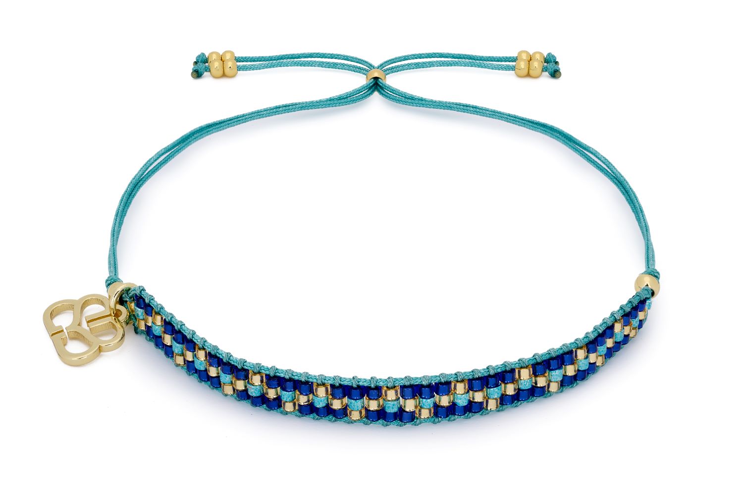 Capri Blue 2 Layered Bracelet Stack - Boho Betty