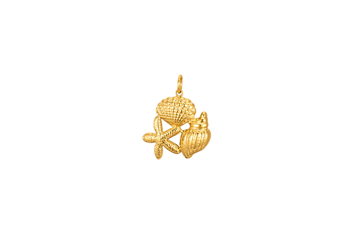 Daria Seashell Gold Charm - Boho Betty