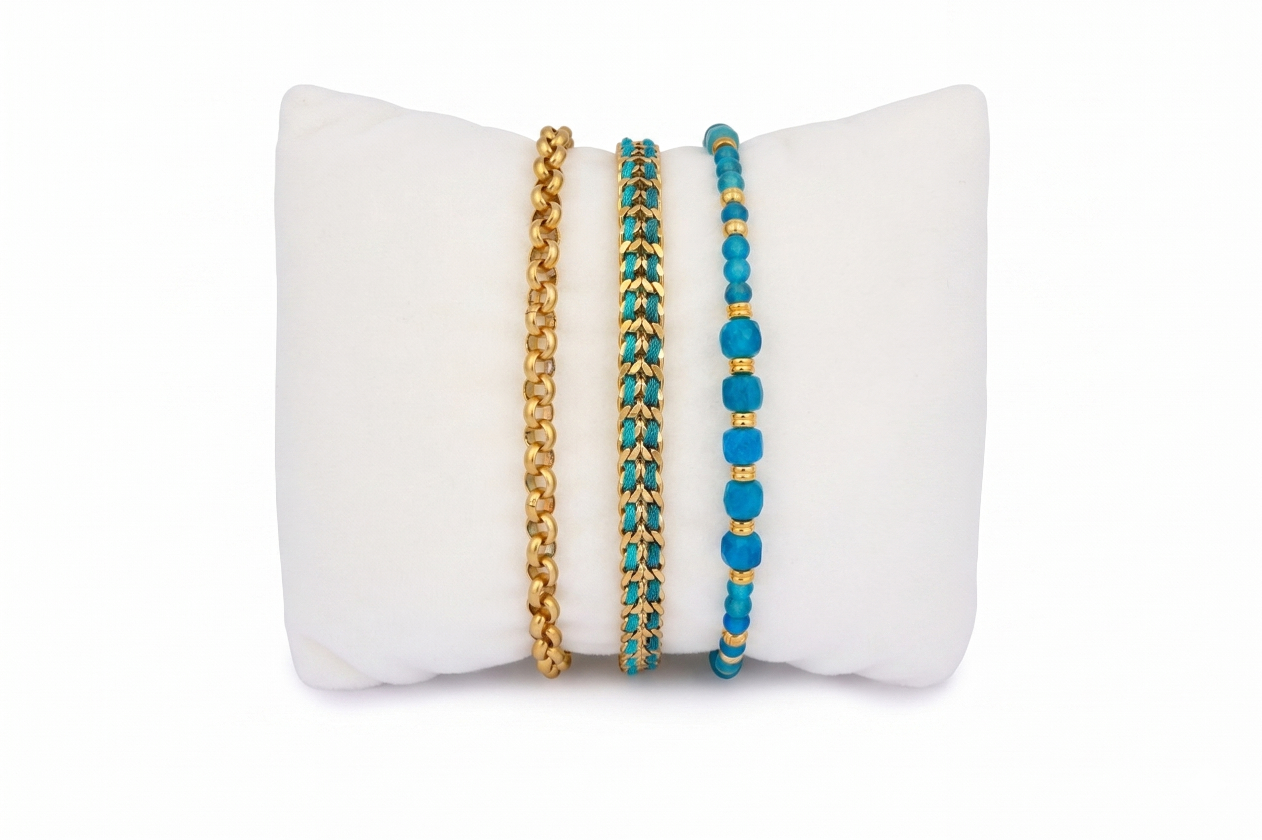 Belize Turquoise and Gold Stack - Boho Betty