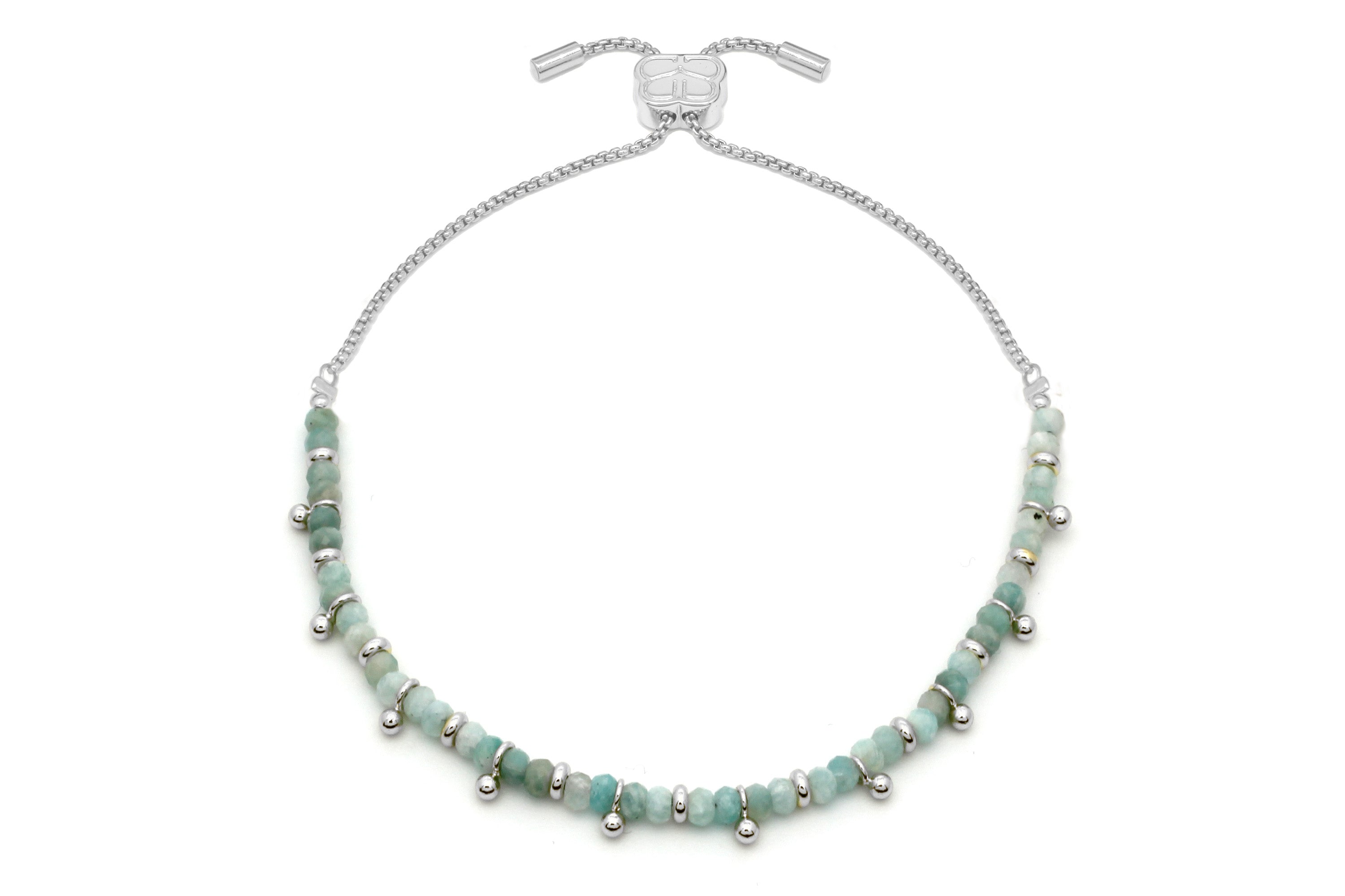 Harmony Amazonite Silver Bracelet#color_silver