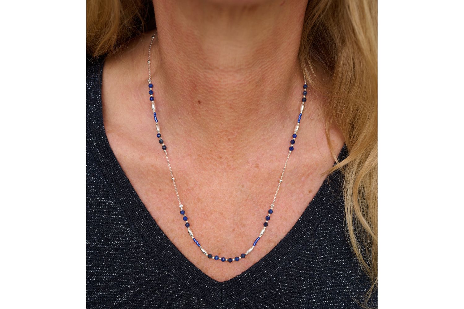 Horus Lapis Lazuli Gold Gemstone Necklace - Boho Betty