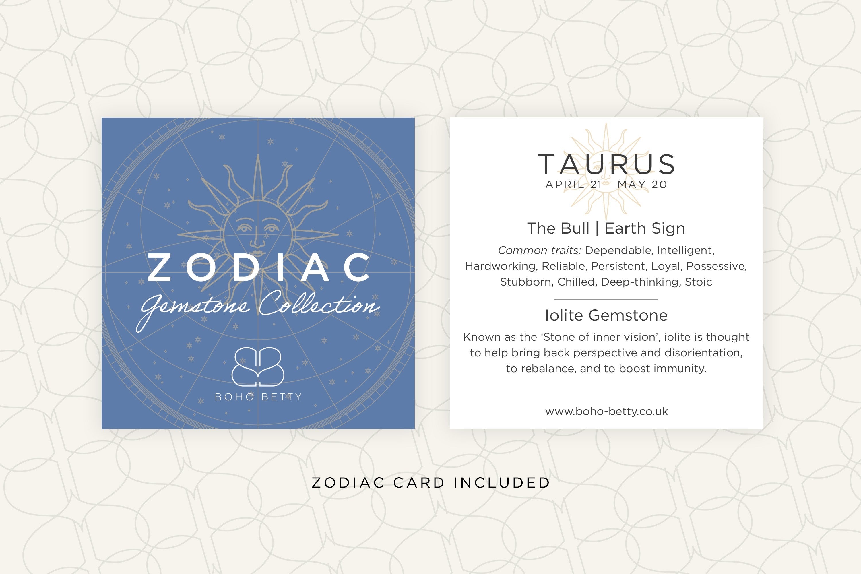 Taurus Zodiac Gemstone Silver Bracelet