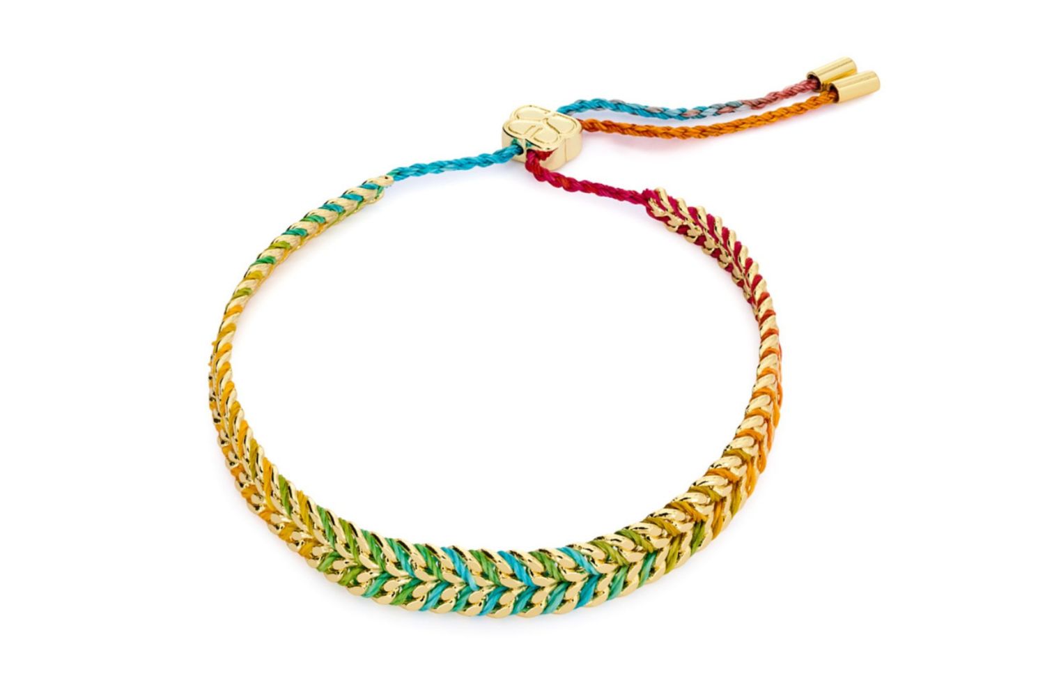 Chase the sun with our Iztac Rainbow Gold Bracelet featuring bright ombre tones.
