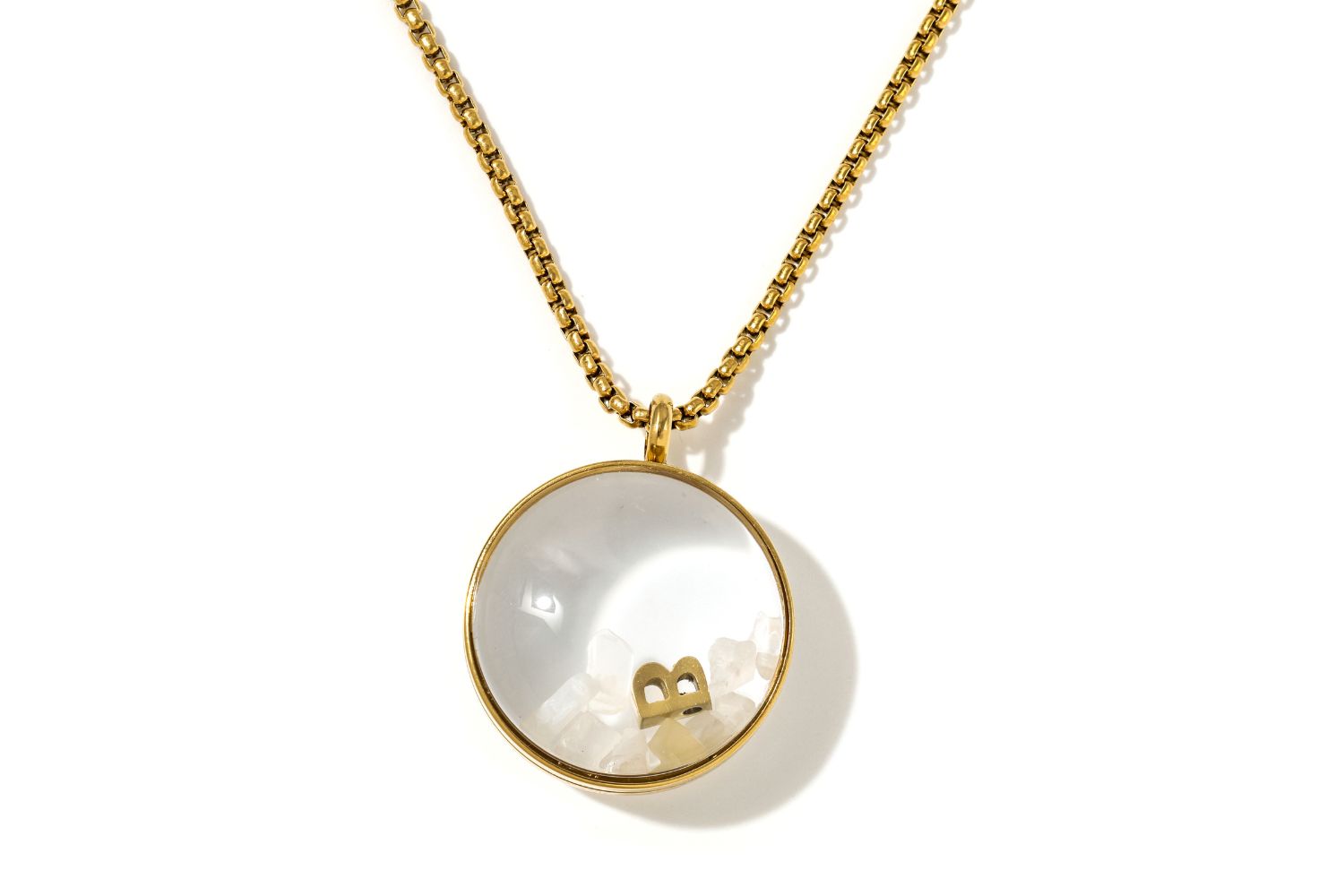 Leilani Locket gemstone_rainbowmoonstone