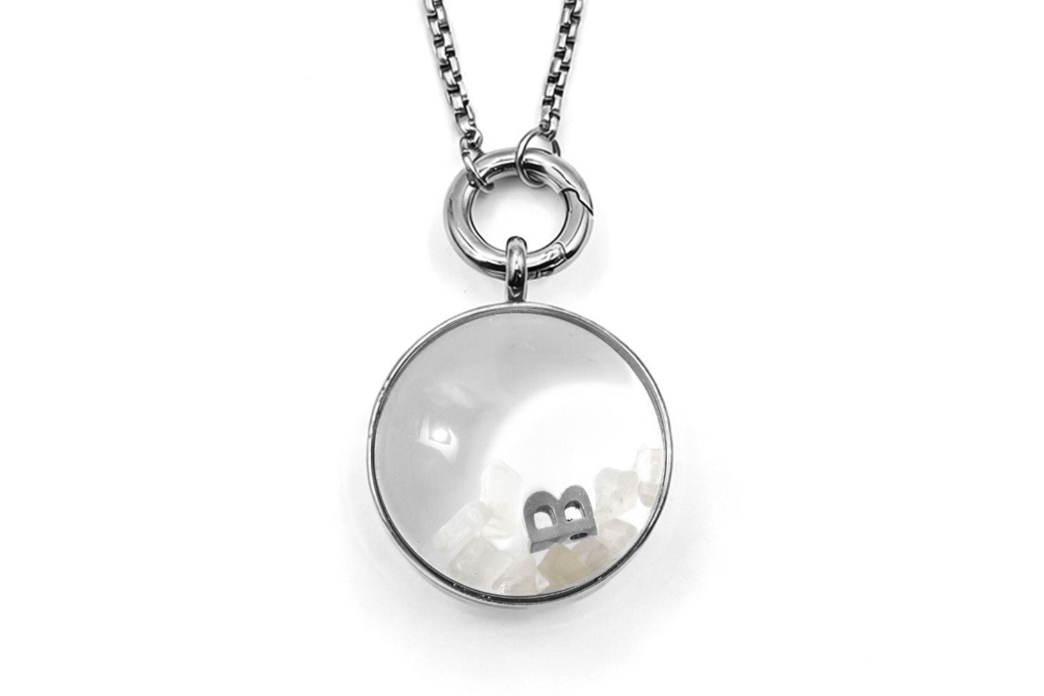 Leilani Locket #gemstone_rainbowmoonstone